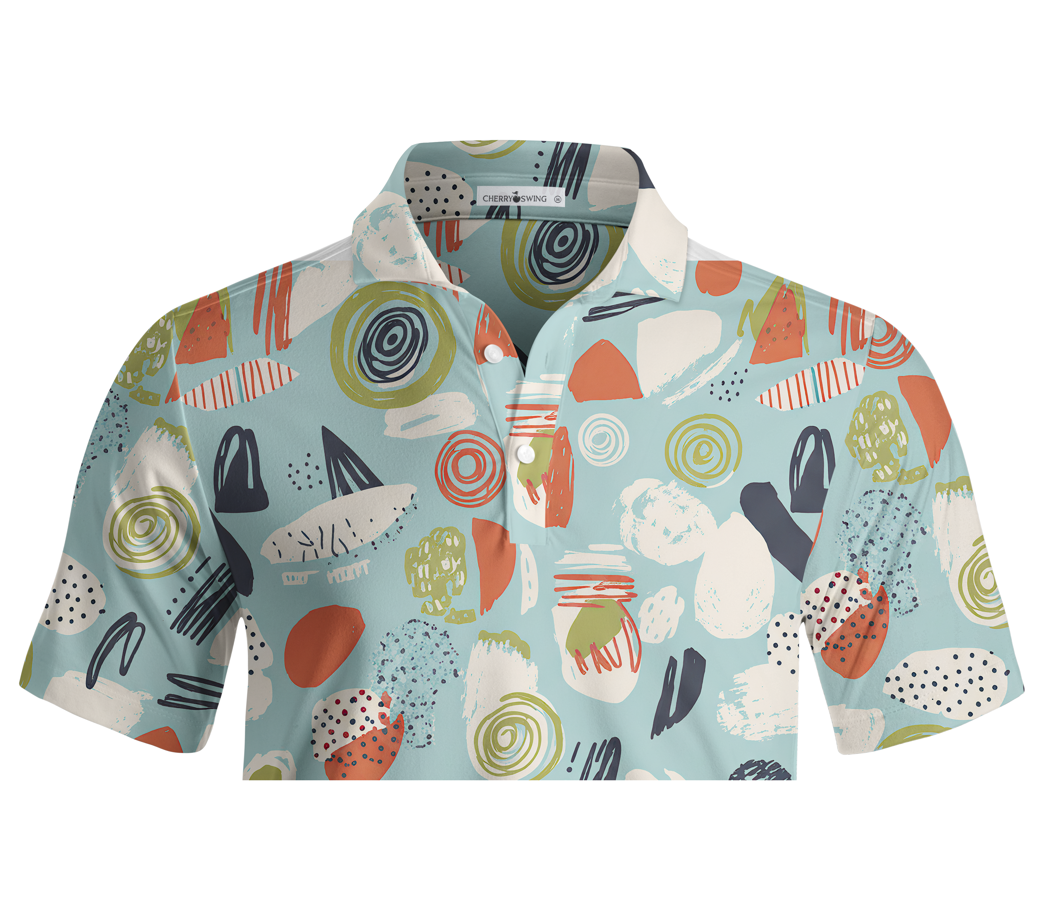 Cherryswing Playful Strokes Men's Polo Shirt