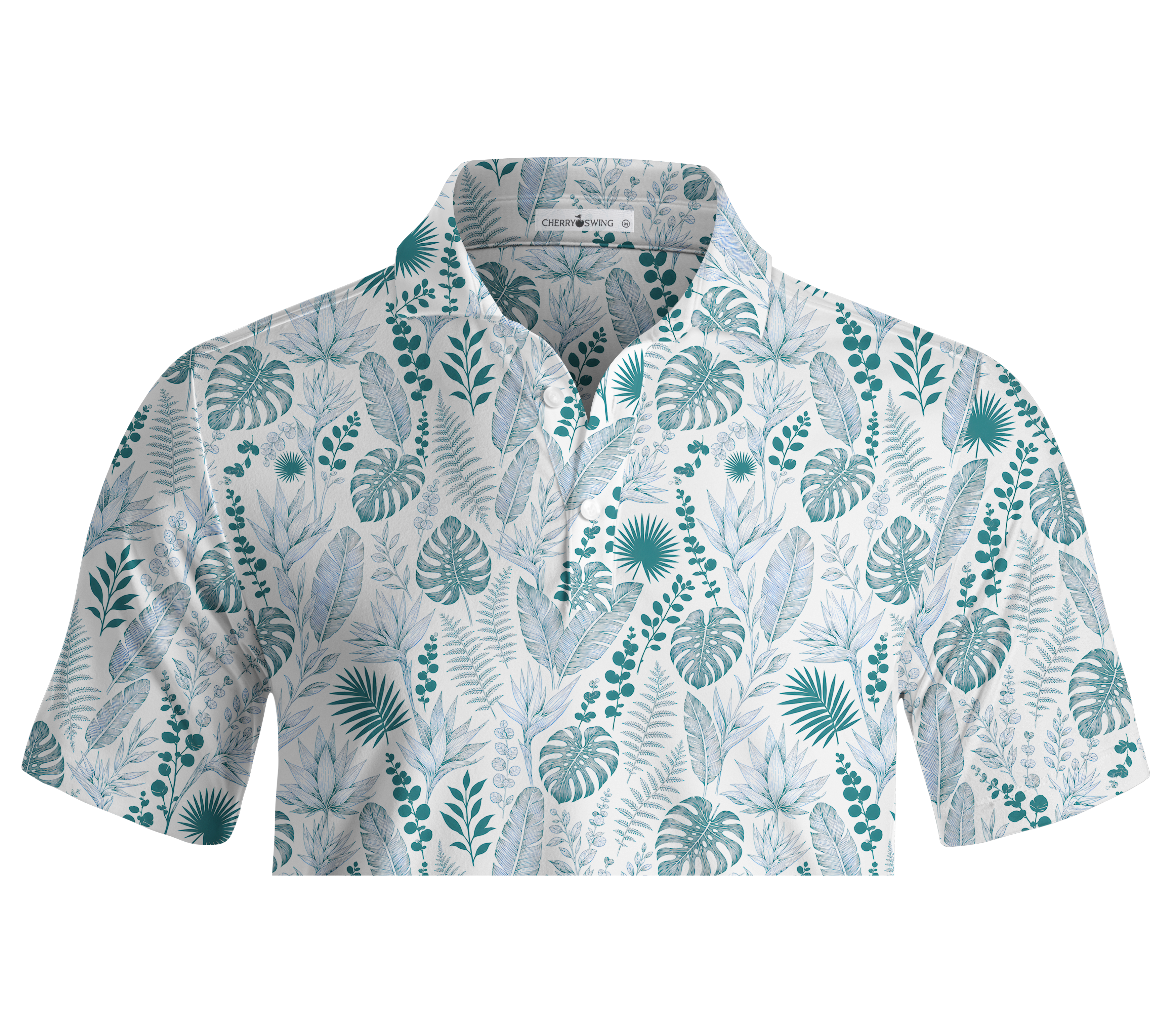 Cherryswing Tropical Leaf Men's Polo Shirt