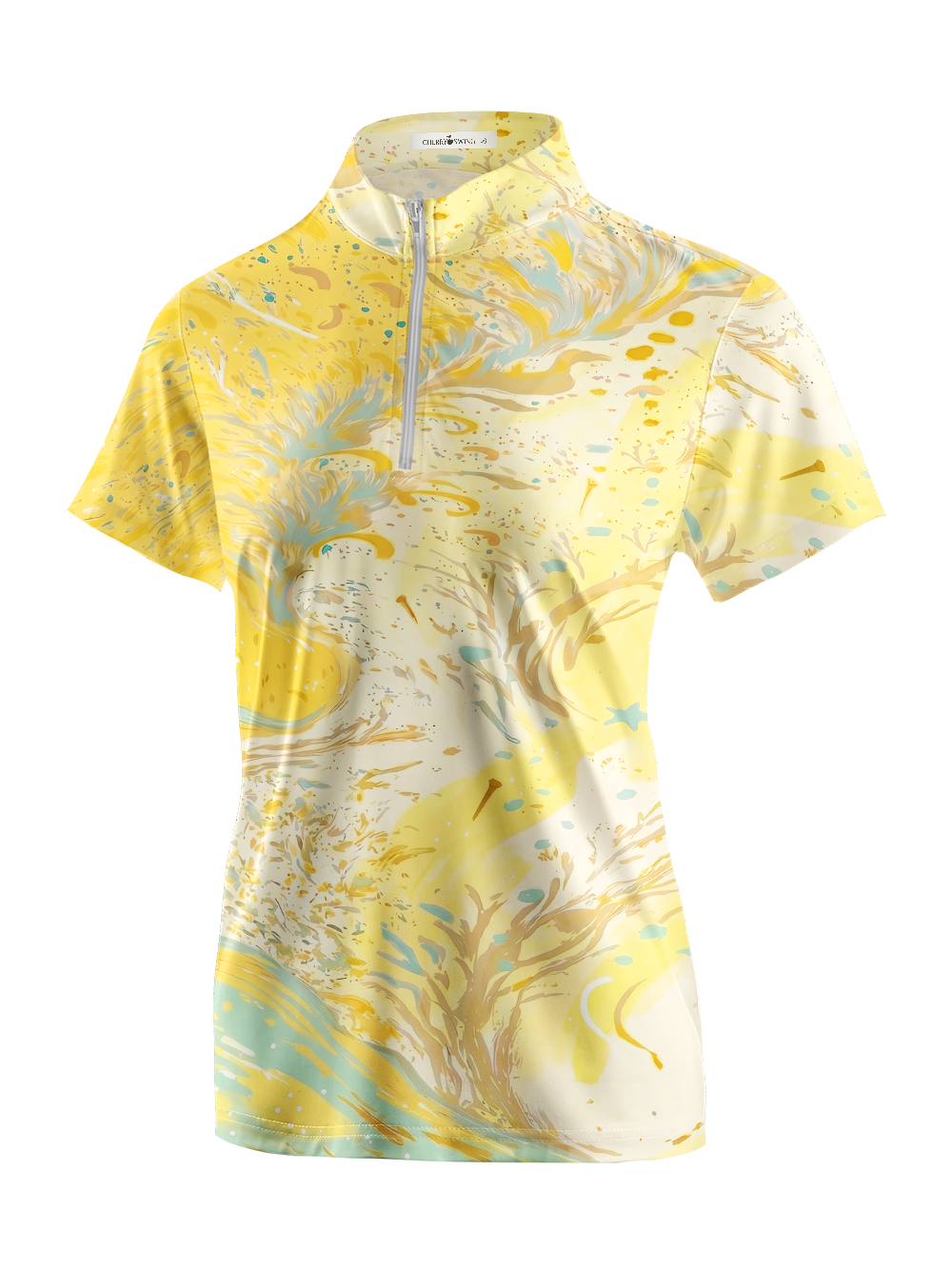 Cherryswing Women's Sunshine Swirl Short Sleeve Golf Shirt