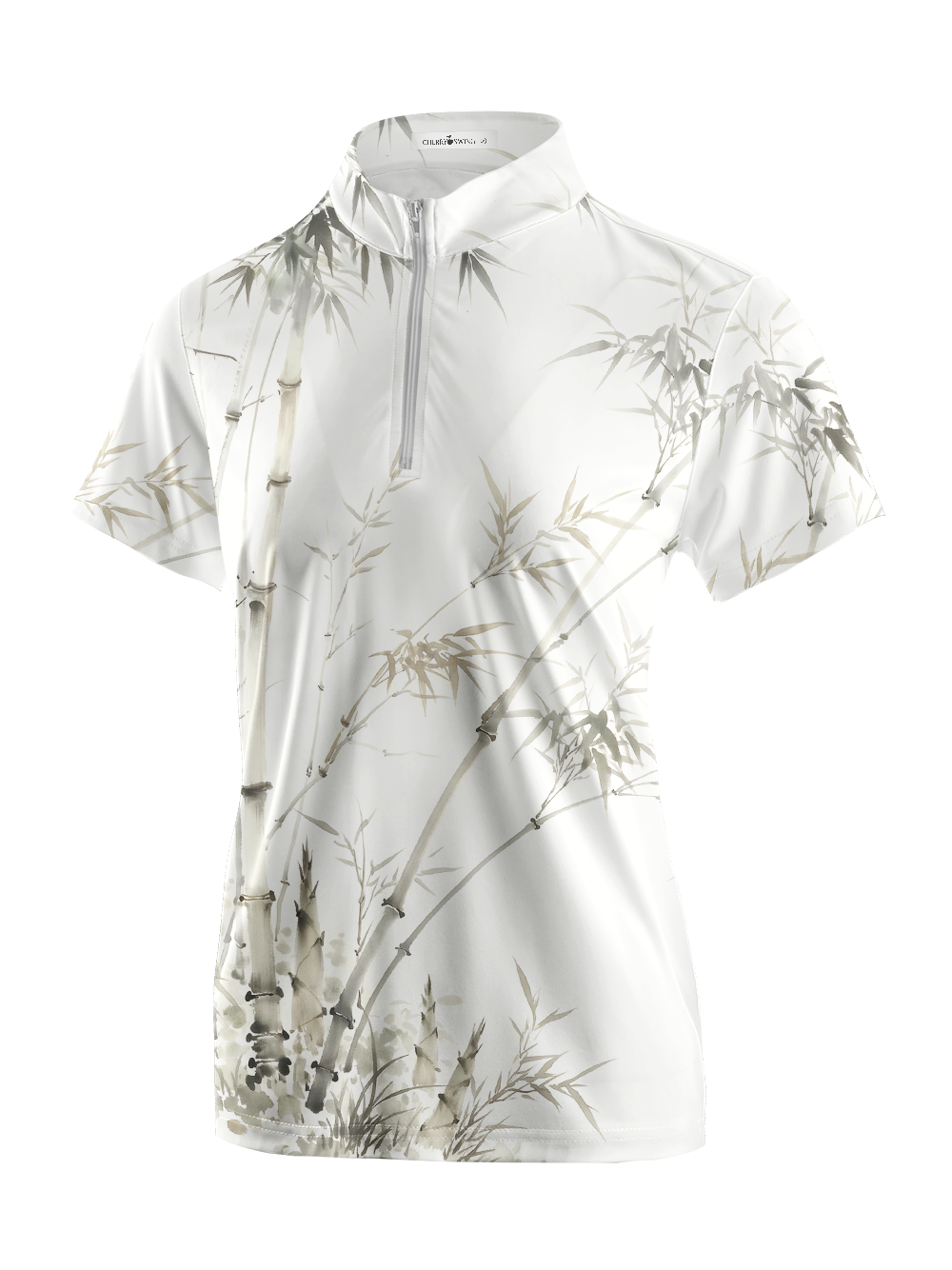 Cherryswing Women's Zen Bamboo Ink Wash Short Sleeve Golf Shirt