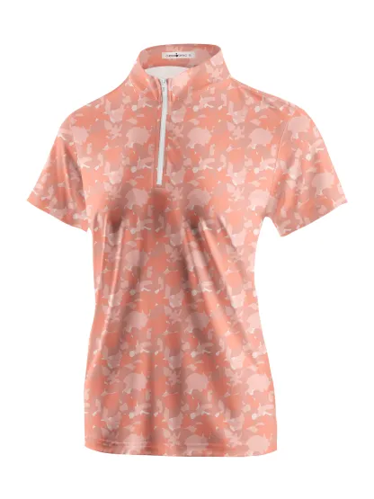 Cherryswing Women's Camouflage Golf Short Sleeve Polo Shirt