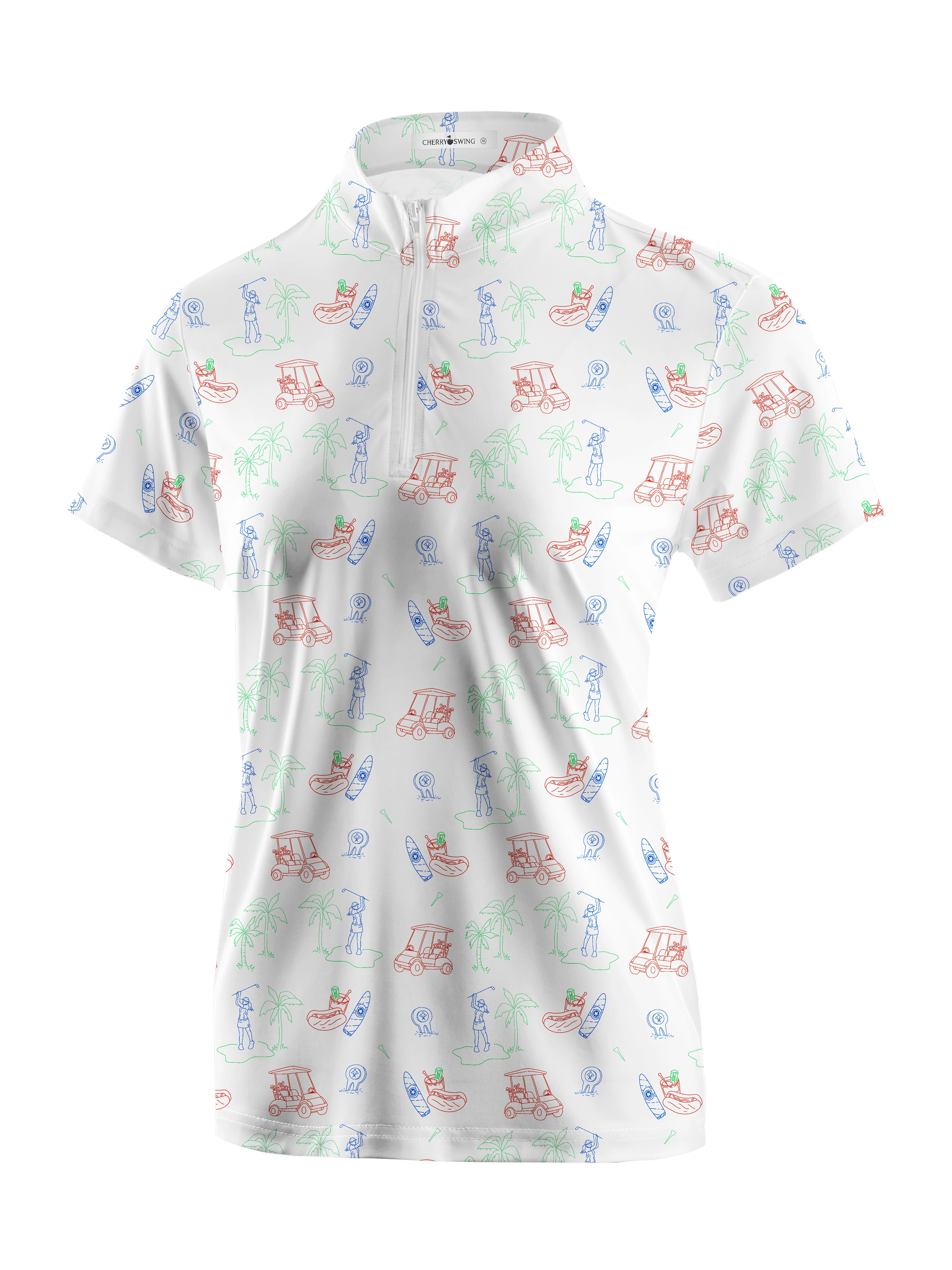Cherryswing Women's Golf Course Short Sleeve Golf Polo Shirt