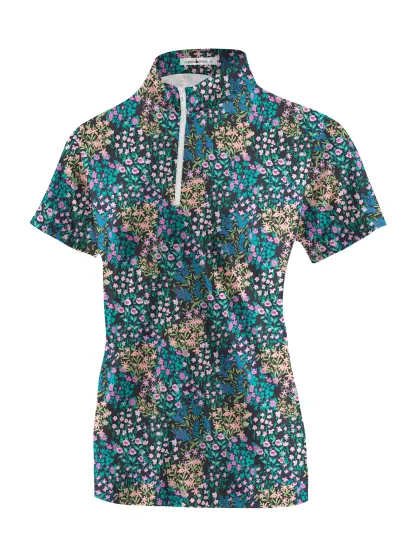 Cherryswing Women's Blossom Golf Short Sleeve Polo Shirt