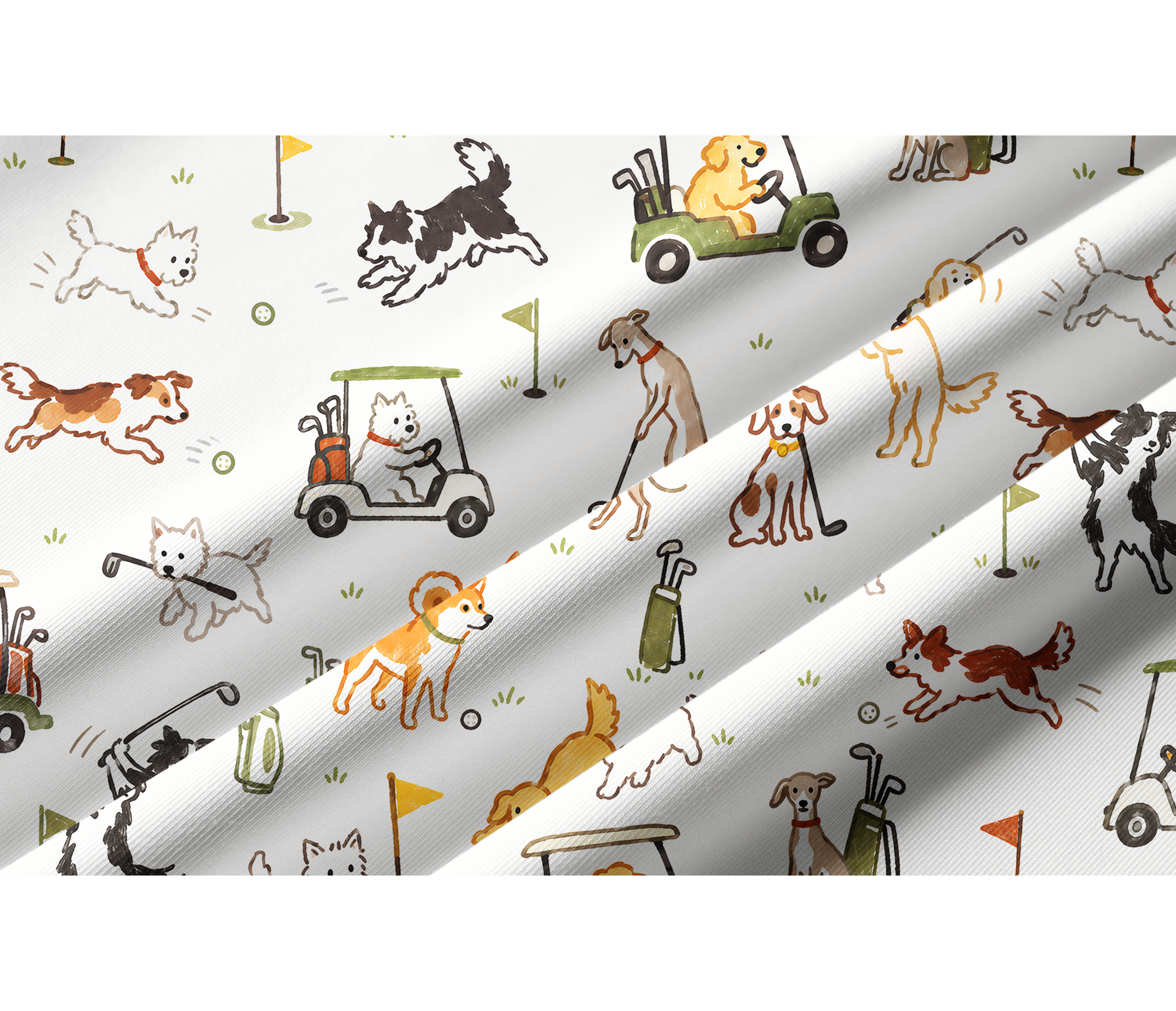 Cherryswing Women's Cute Golf Pup Novelty Print Short Sleeve Classic Golf Polo