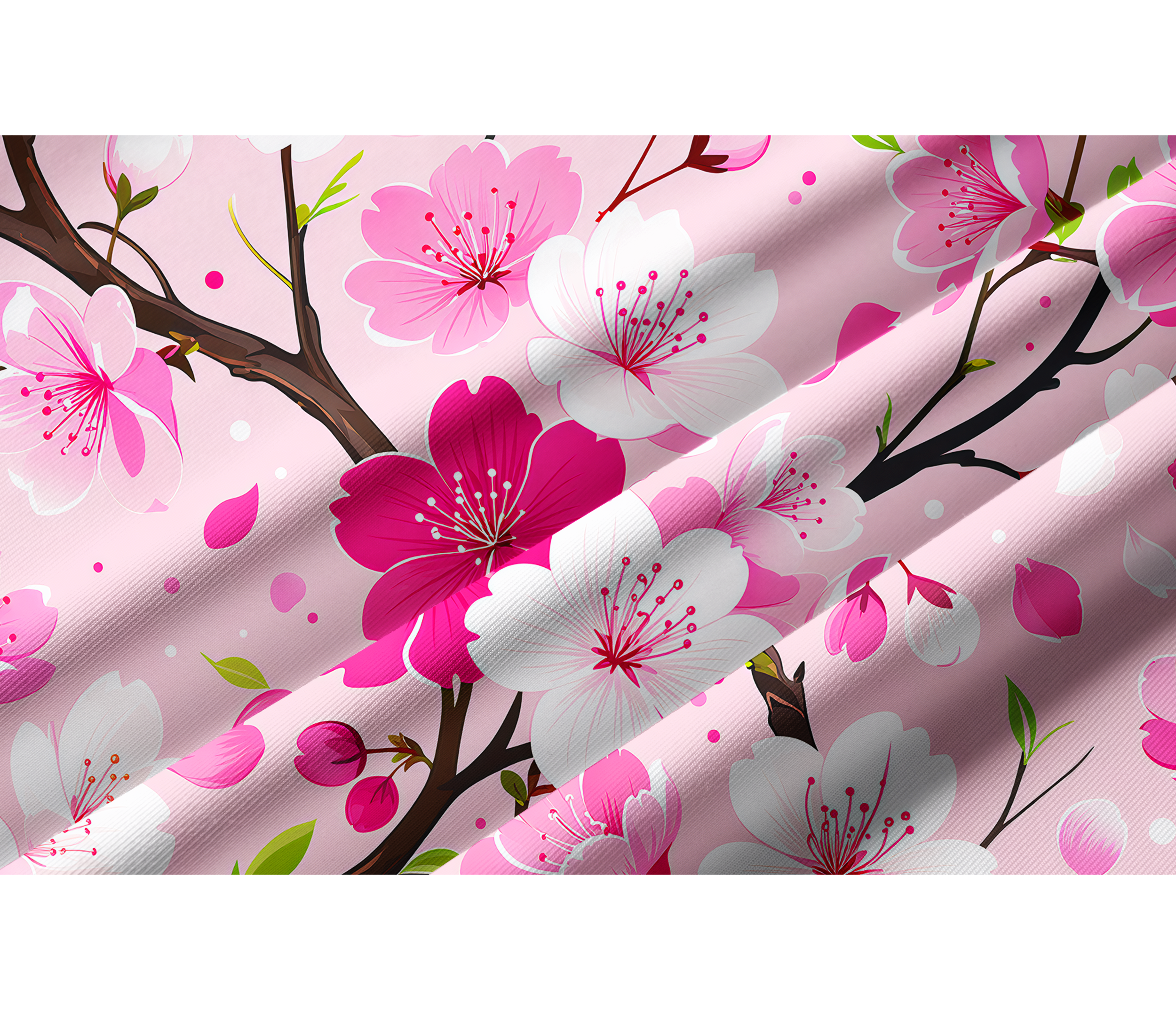 Cherryswing Women's Cherry Blossom Branch Print Short Sleeve Classic Golf Polo