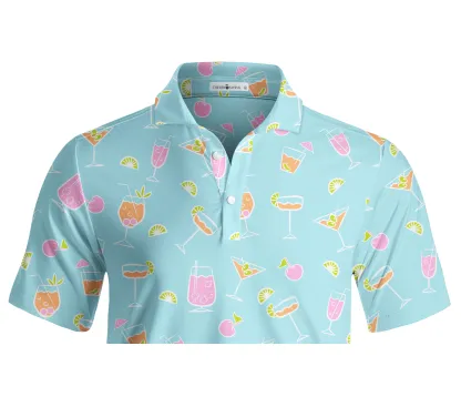 Cherryswing Refreshing Cocktails Men's Polo Shirt