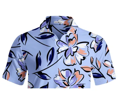 Cherryswing Lilac Florals Men's Polo Shirt