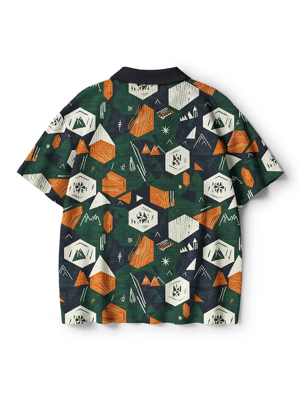 Cherryswing Summit Hex Men's Crochet Knit Polo Shirt