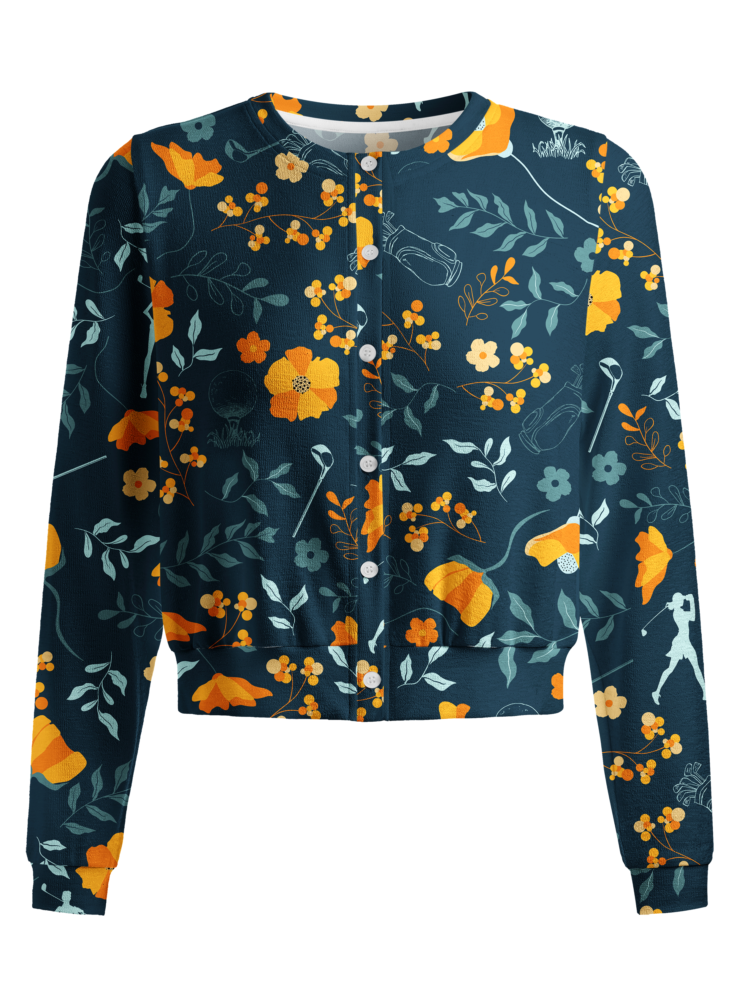 Cherryswing Women's Cocktail Hour Cropped Golf Cardigan