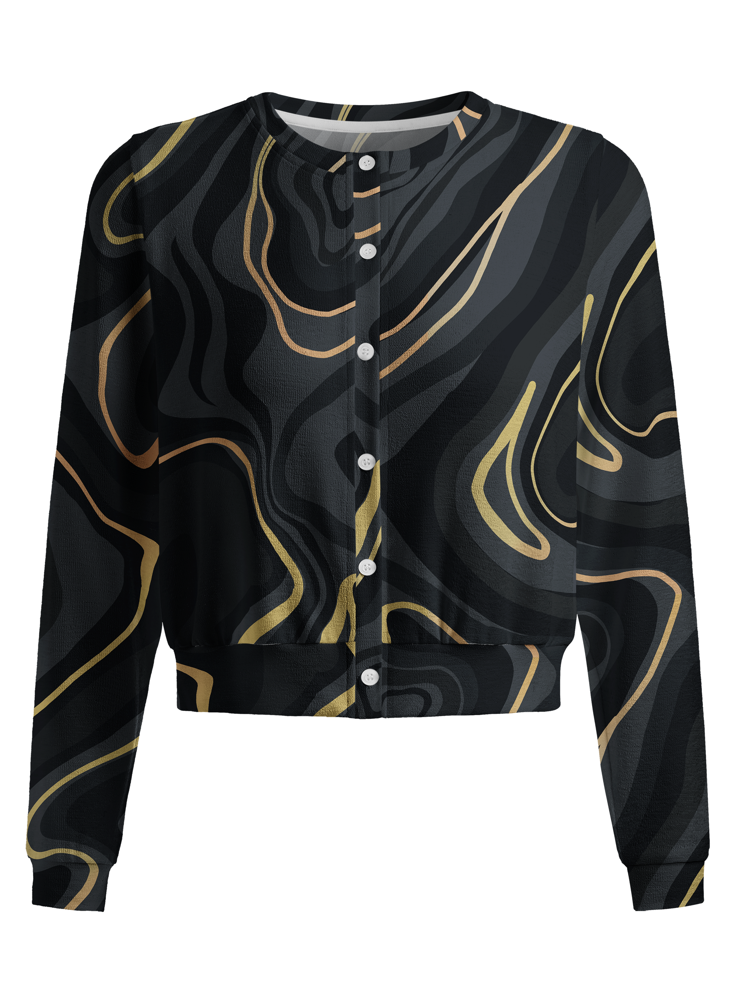 Cherryswing Women's Liquid Gold Cropped Golf Cardigan 