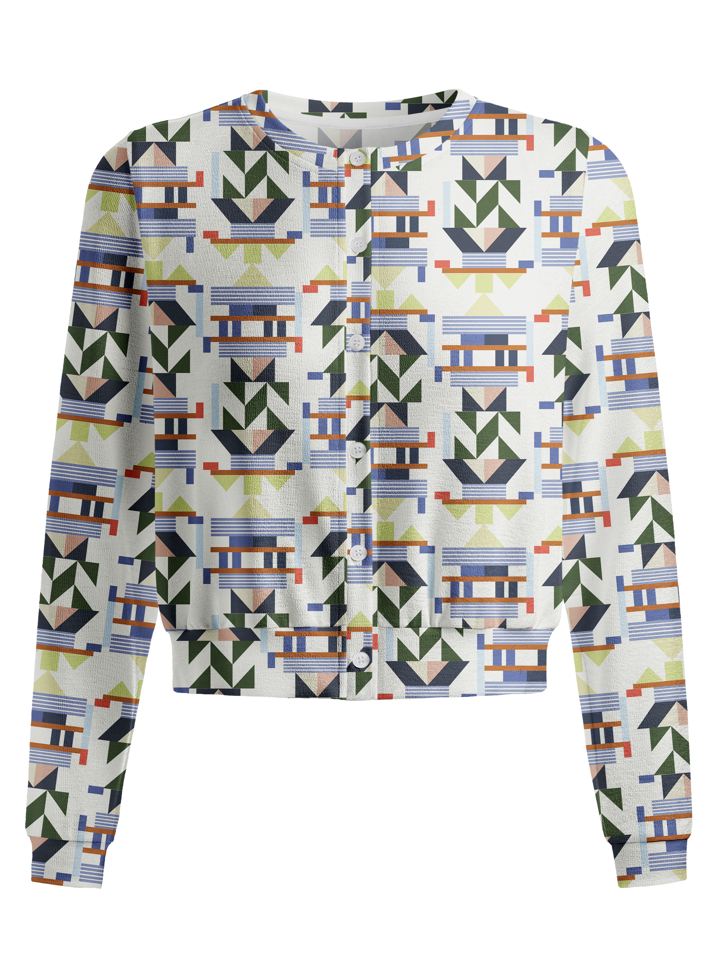 Cherryswing Women's Quilt Block Golf Cardigan 