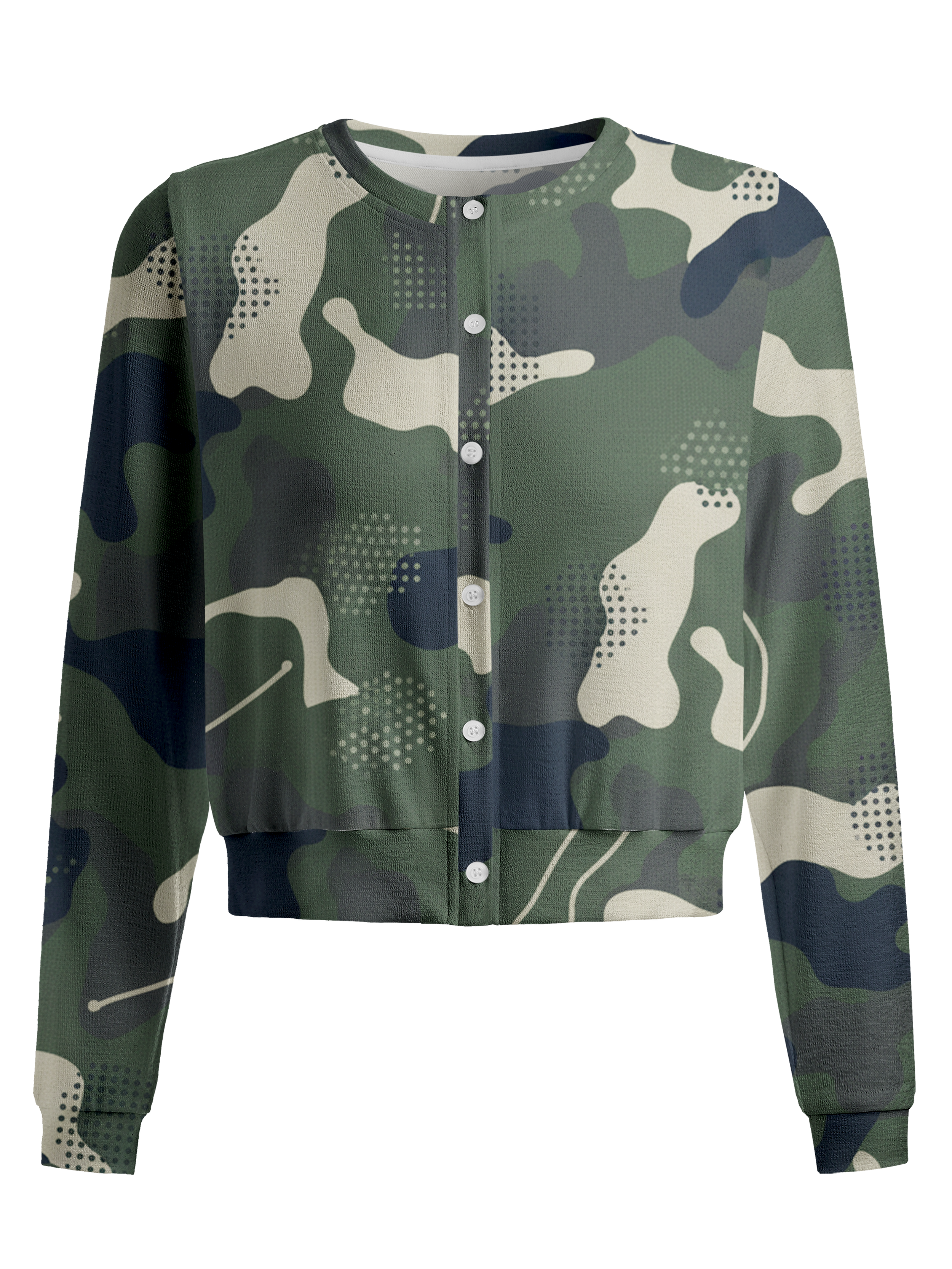Cherryswing Women's Verdant Arc Camouflage Golf Cardigan 