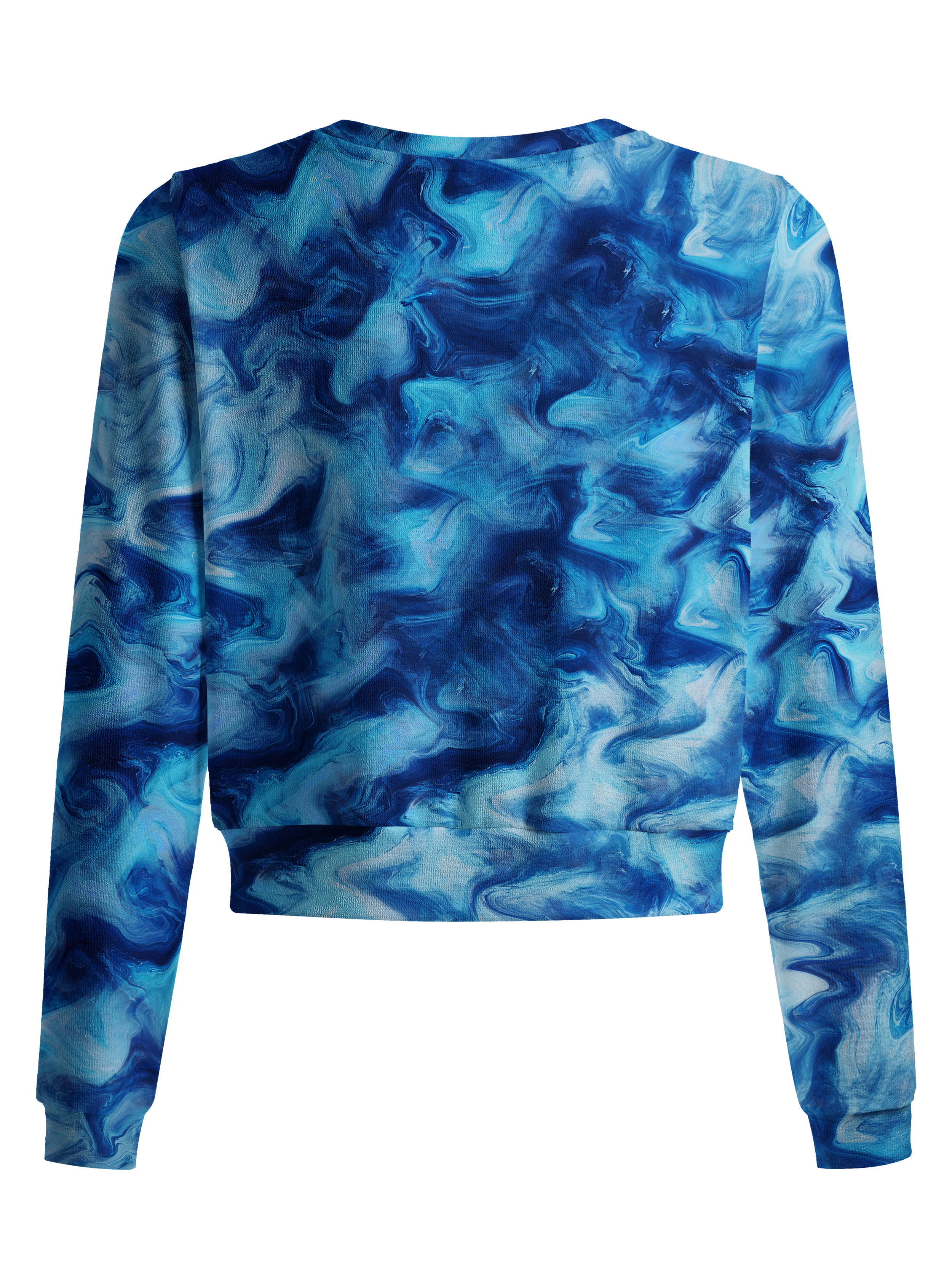 Cherryswing Women's Ocean Marble Cropped Golf Cardigan 