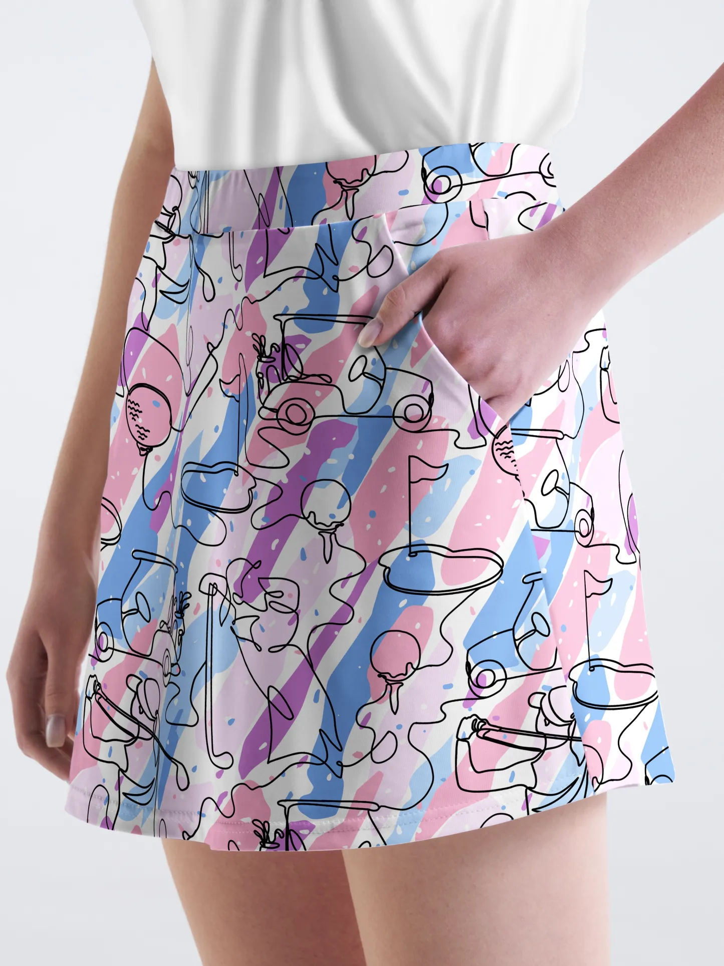 Cherryswing Party in Course Swaying Golf Skort