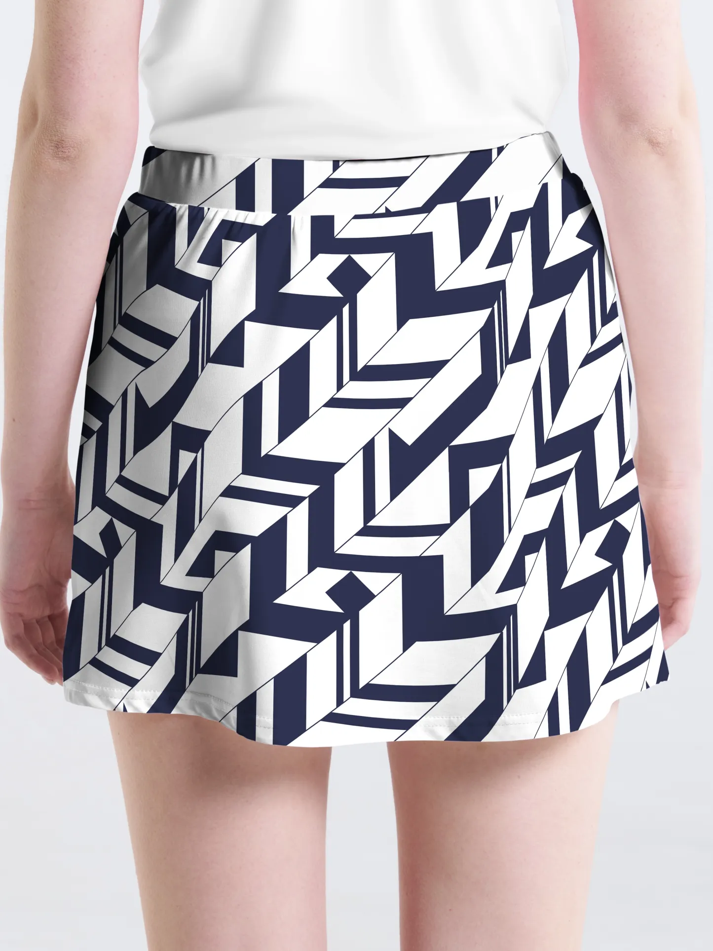 Cherryswing Geometric Art Golf Skort