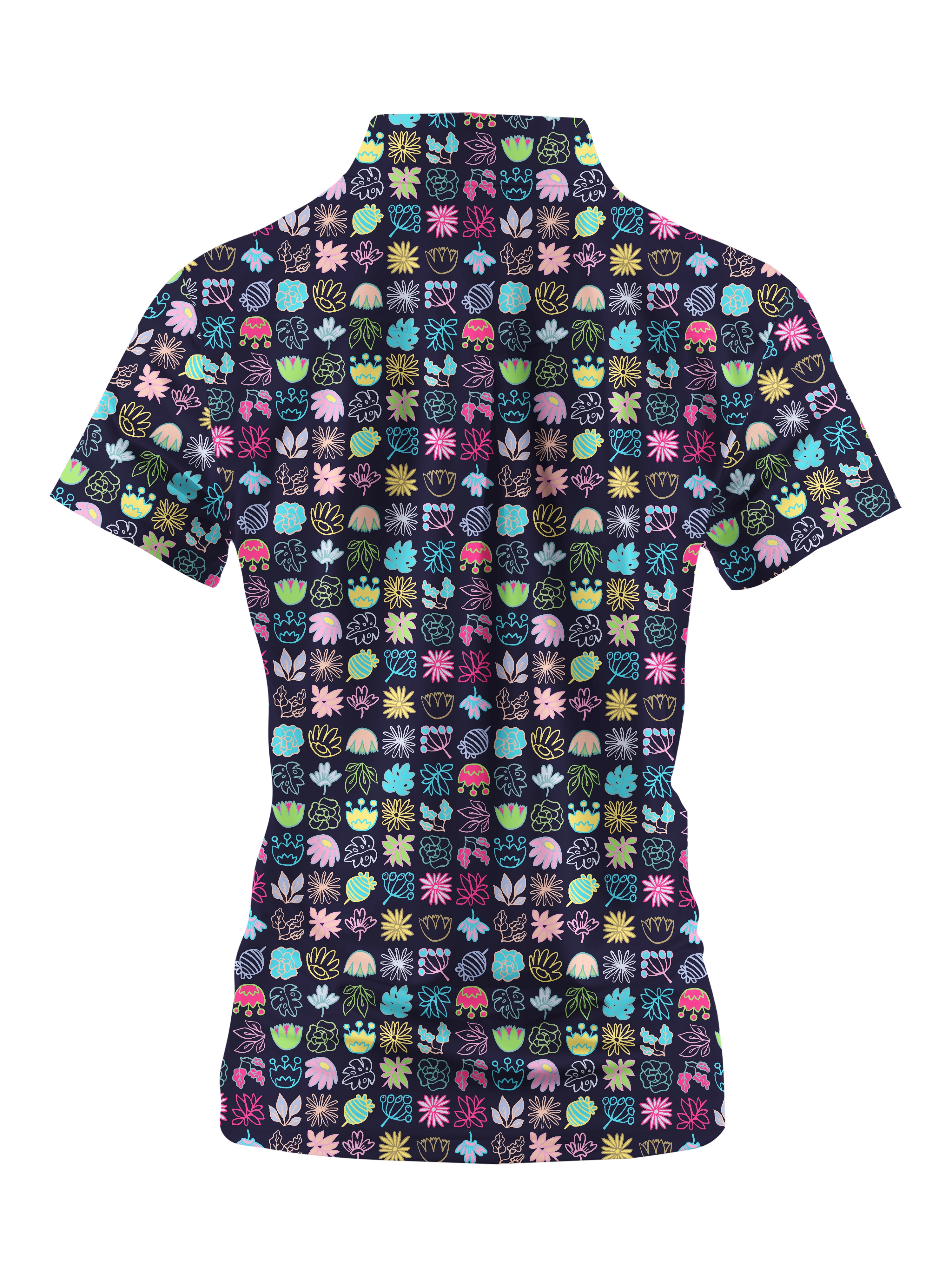 Cherryswing Women's Modern Art Short Sleeve Polos