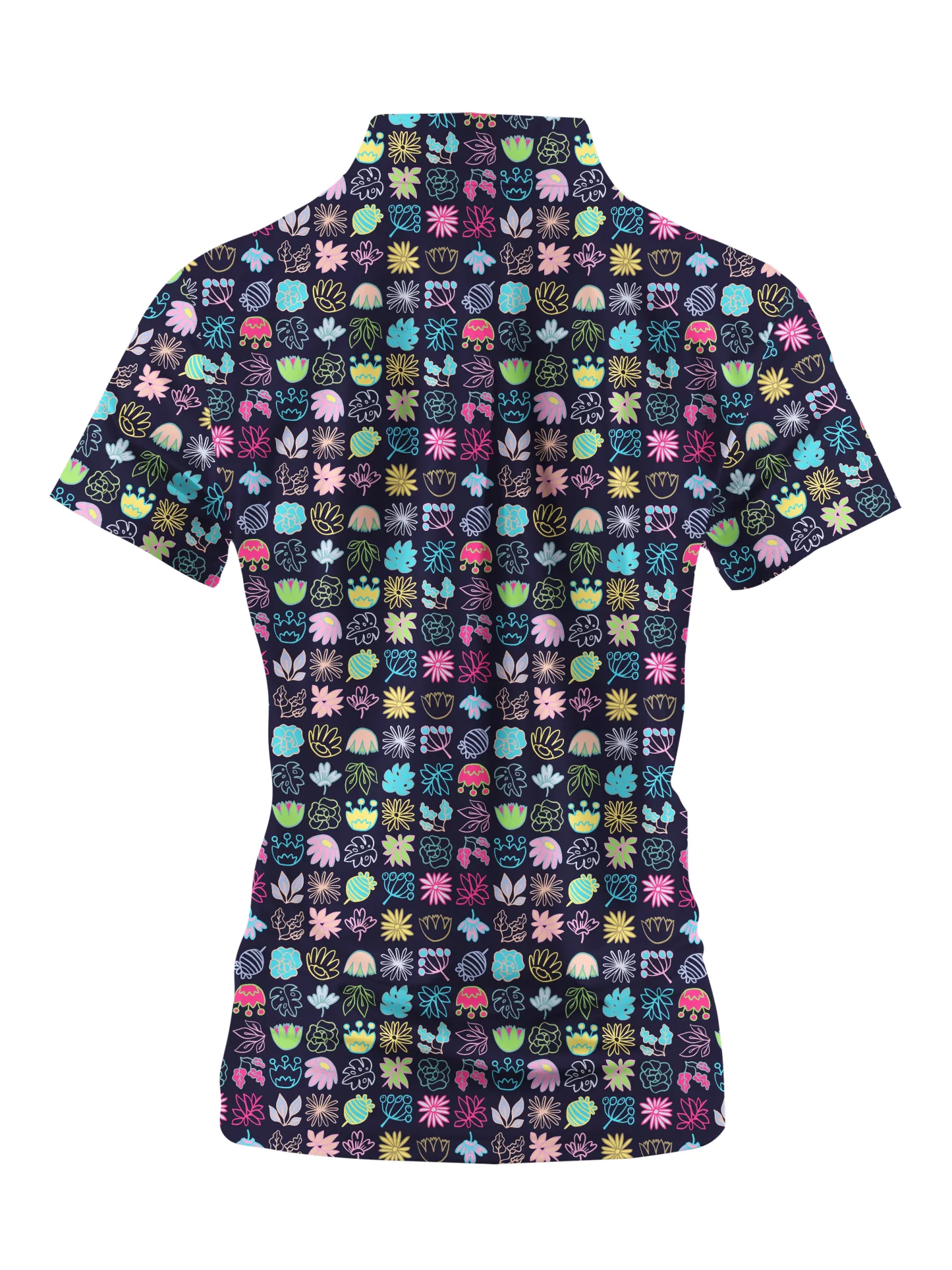Cherryswing Women's Modern Art Short Sleeve Polos