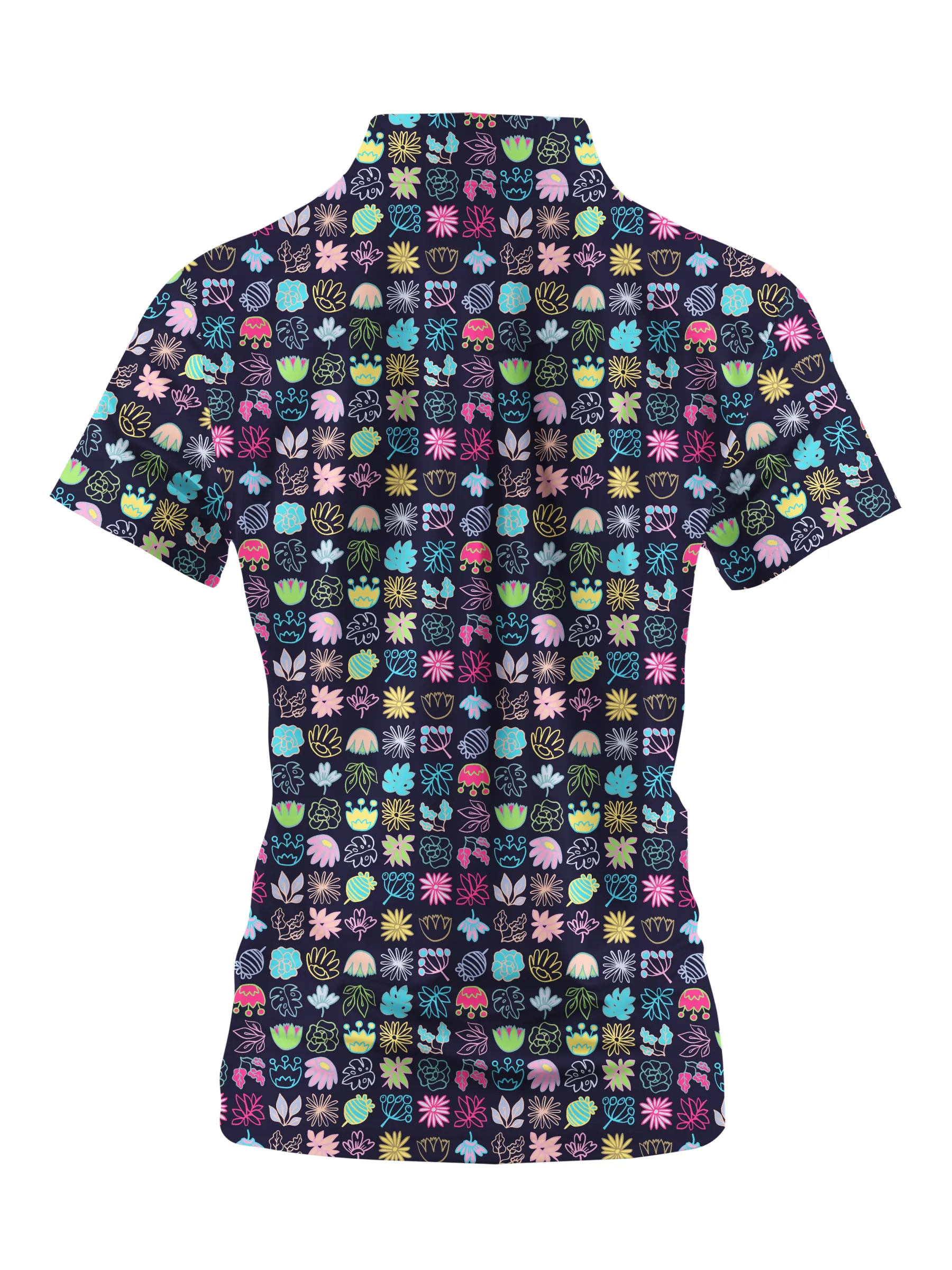 Cherryswing Women's Modern Art Short Sleeve Polos