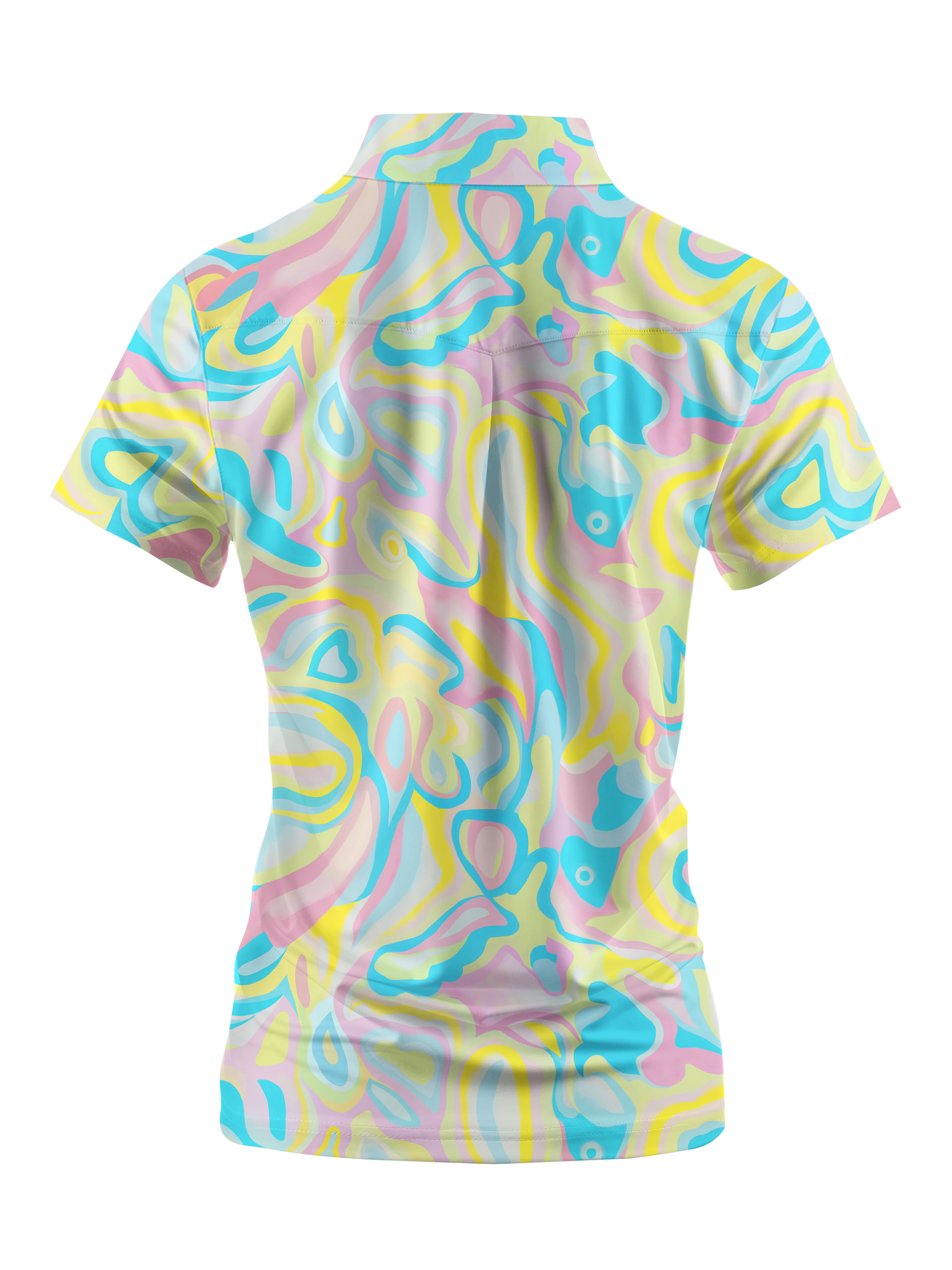 Cherryswing Women's Colorful Fish Short Sleeve Golf Shirt