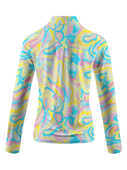 Cherryswing Women's Colorful Fish Long Sleeve Golf Shirt