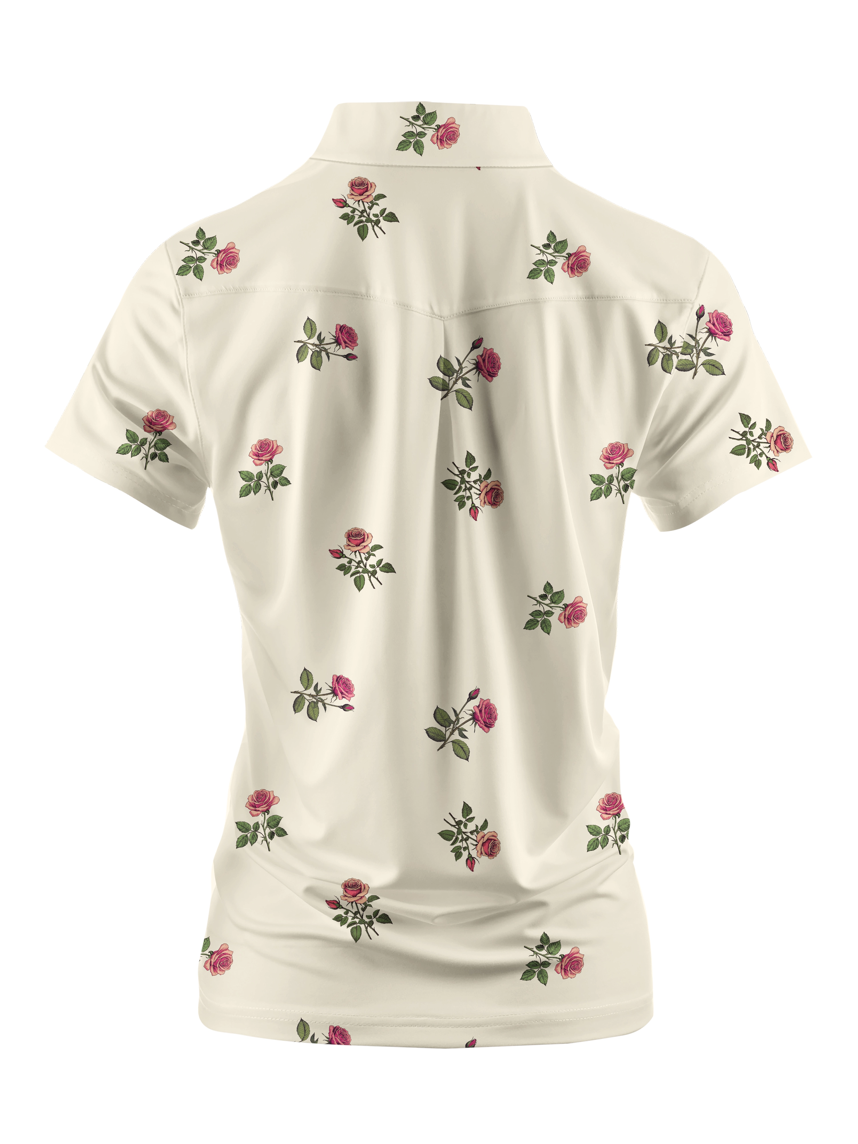 Cherryswing Women's Floral Haven Golf Short Sleeve Polo Shirt