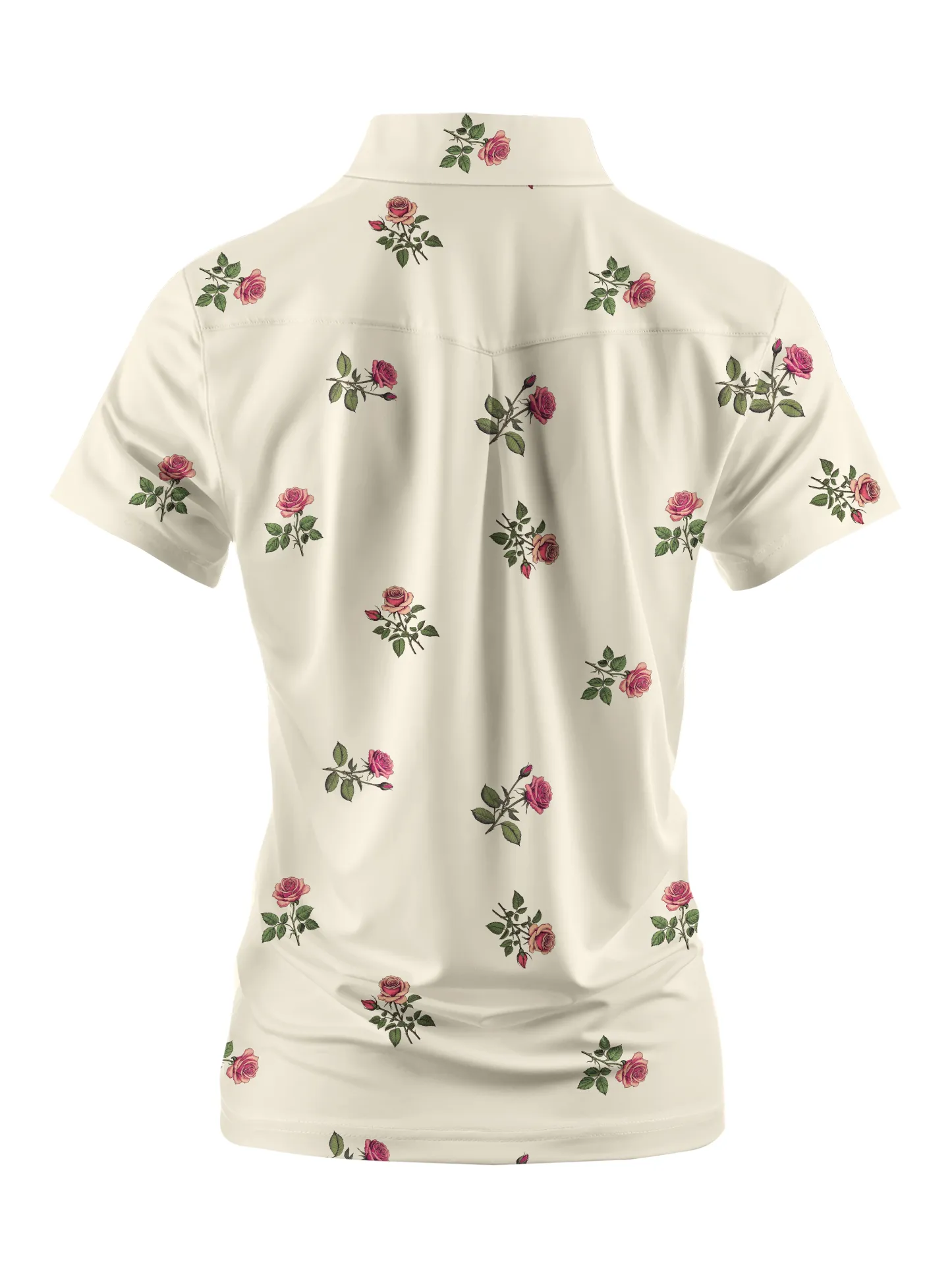 Cherryswing Women's Floral Haven Golf Short Sleeve Polo Shirt