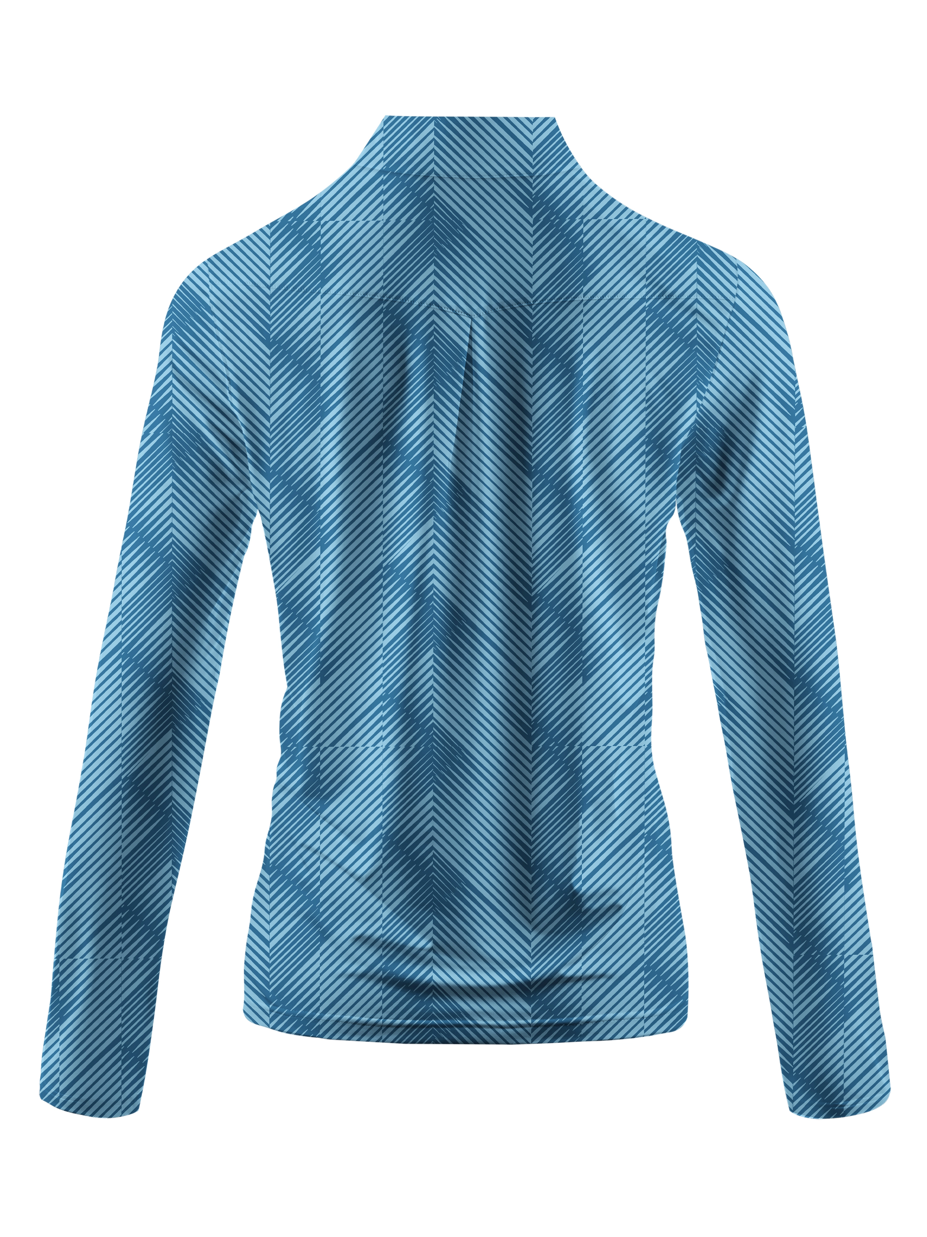 Cherryswing Women's Golf Water Ripples Long Sleeve Polo Shirt