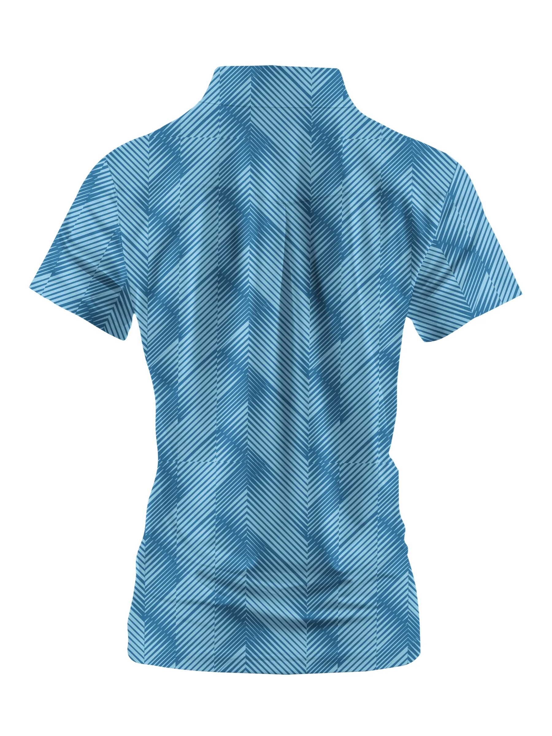 Cherryswing Women's Water Ripples Golf Short Sleeve Polo Shirt