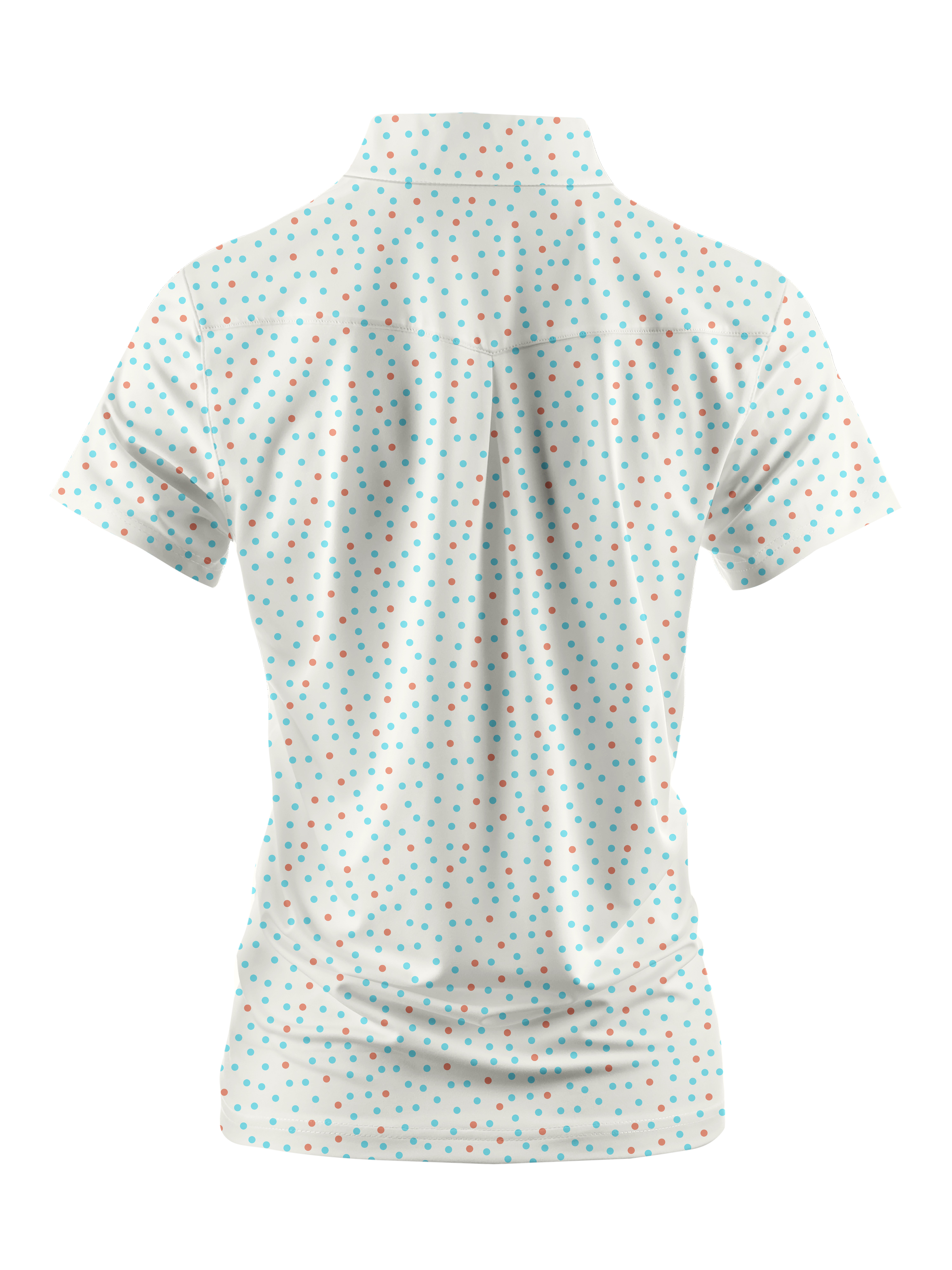 Cherryswing Women's Confetti Dots Golf Sleeve Polo Shirt
