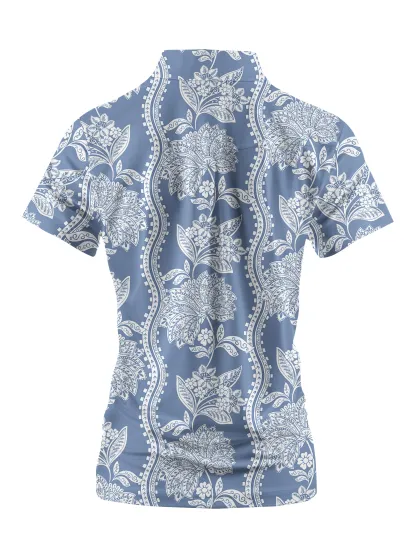 Cherryswing Women's Floral Short Sleeve Golf Polo Shirt
