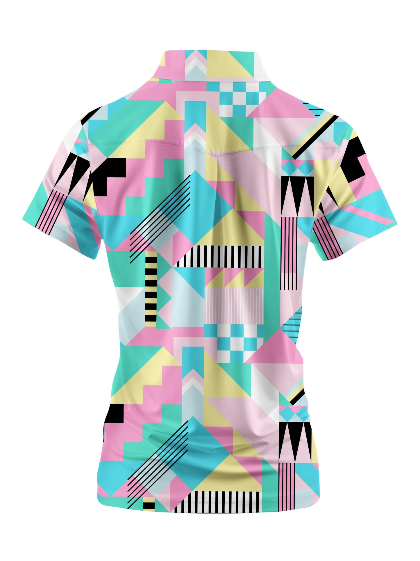 Cherryswing Women's Geometric Patterns Short Sleeve Golf Shirt
