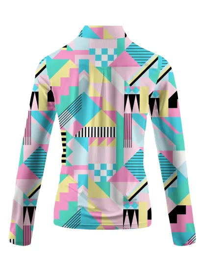 Cherryswing Women's Geometric Long Sleeve Golf Shirt