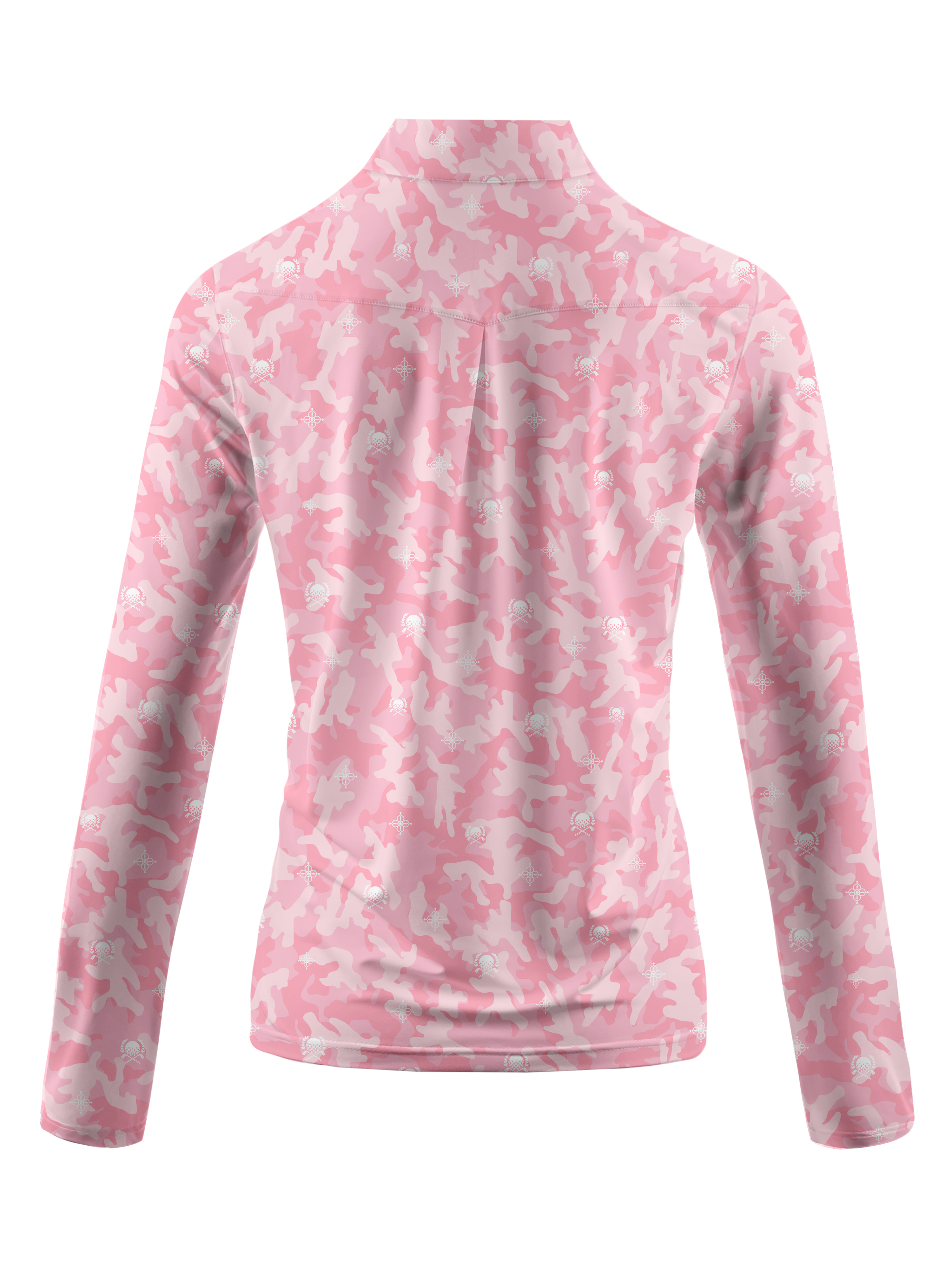 Cherryswing Women's Pink Camouflage Long Sleeve Golf Shirt