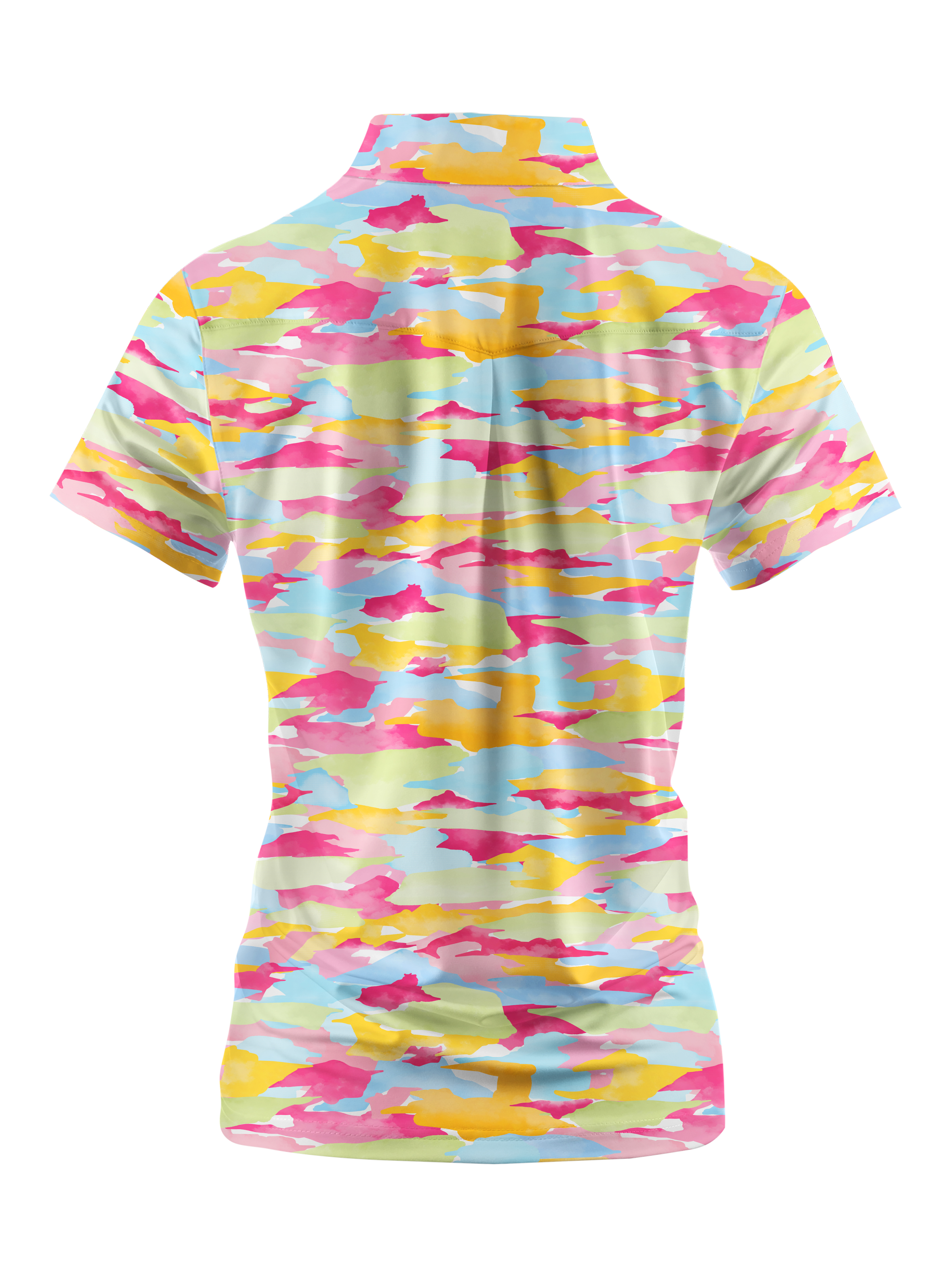 Cherryswing Women's Vibrant Camouflage Short Sleeve Golf Shirt