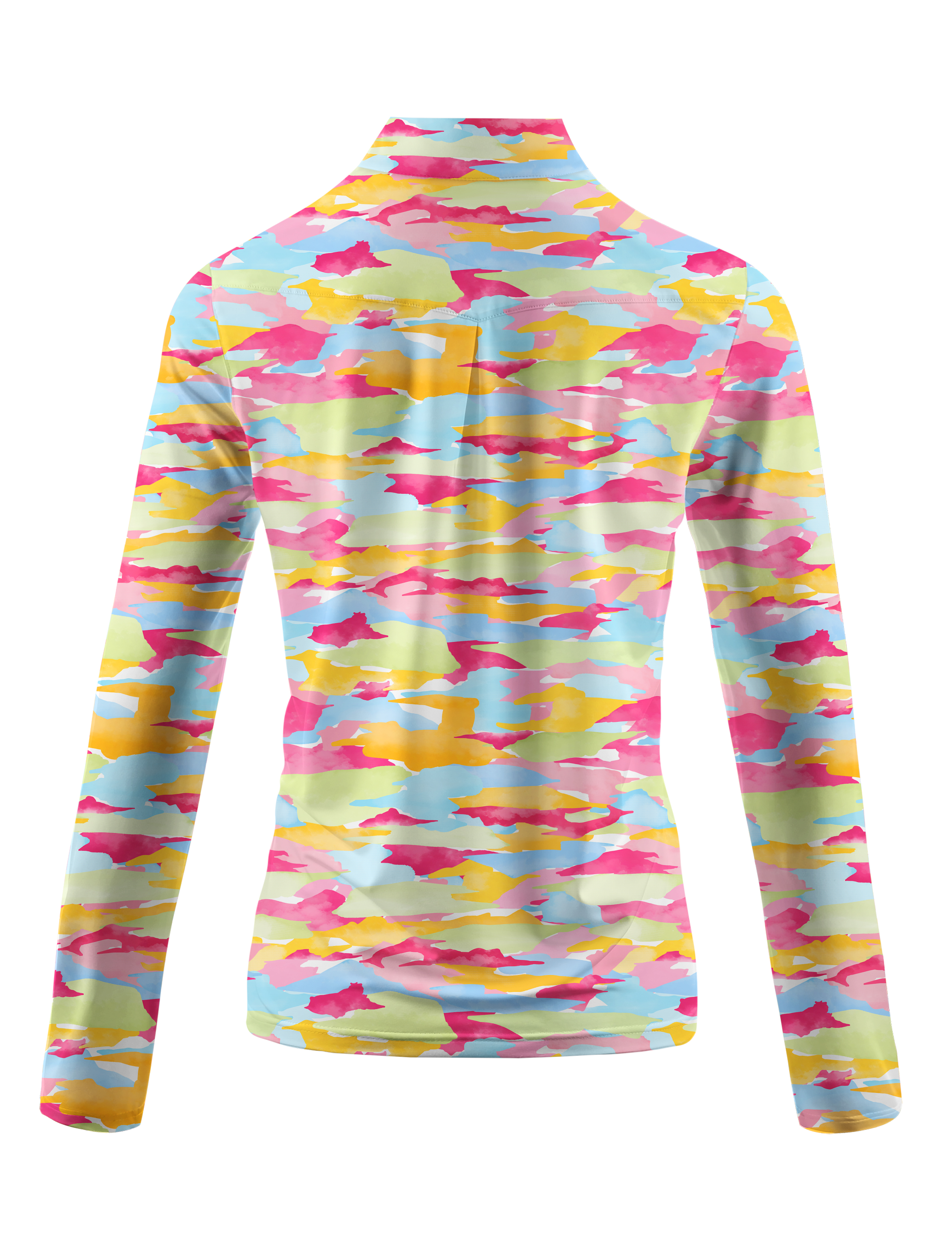 Cherryswing Women's Vibrant Camouflage Long Sleeve Golf Shirt