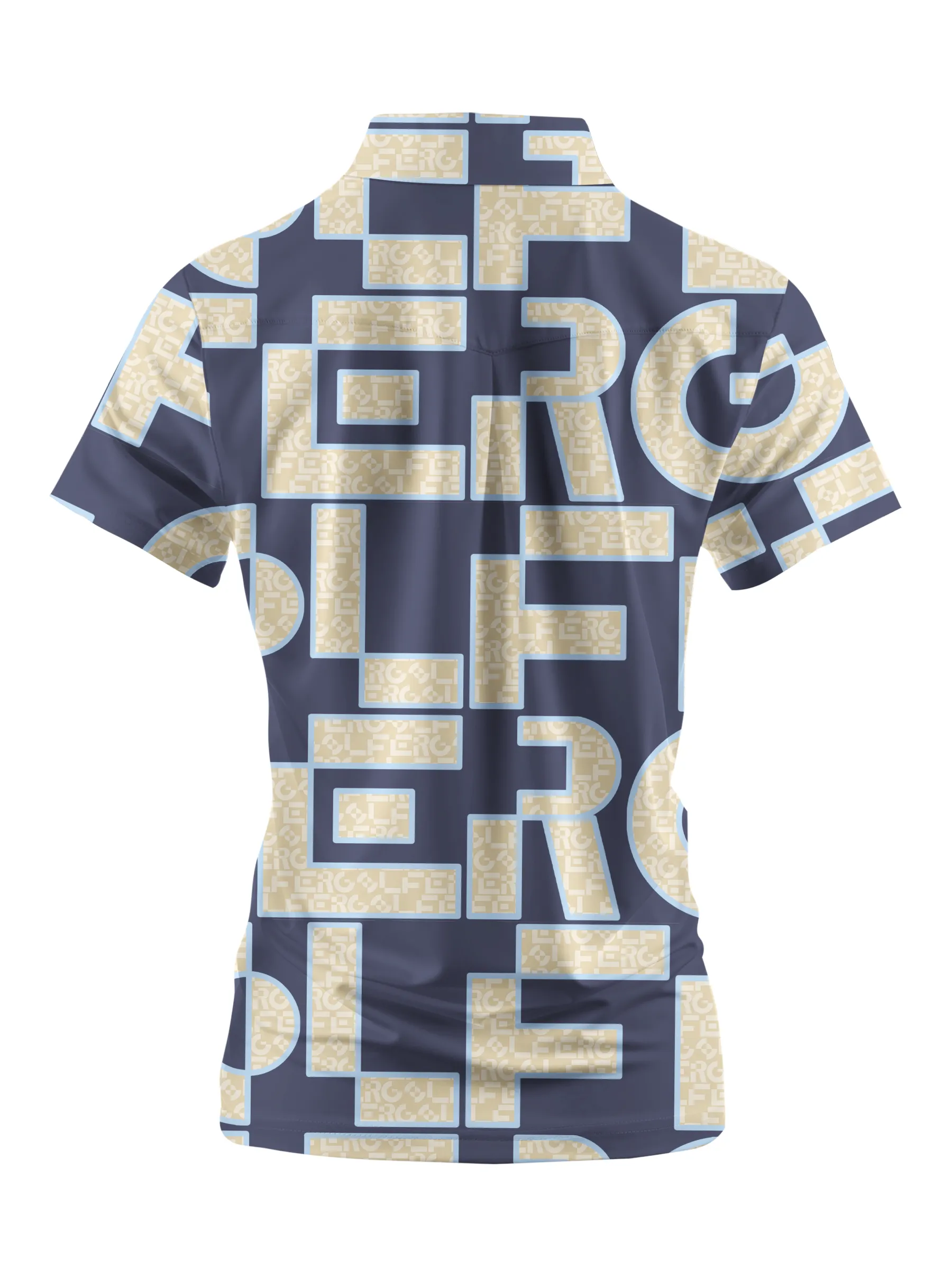 Cherryswing Women's Maze of Fairways Short Sleeve Golf Shirt