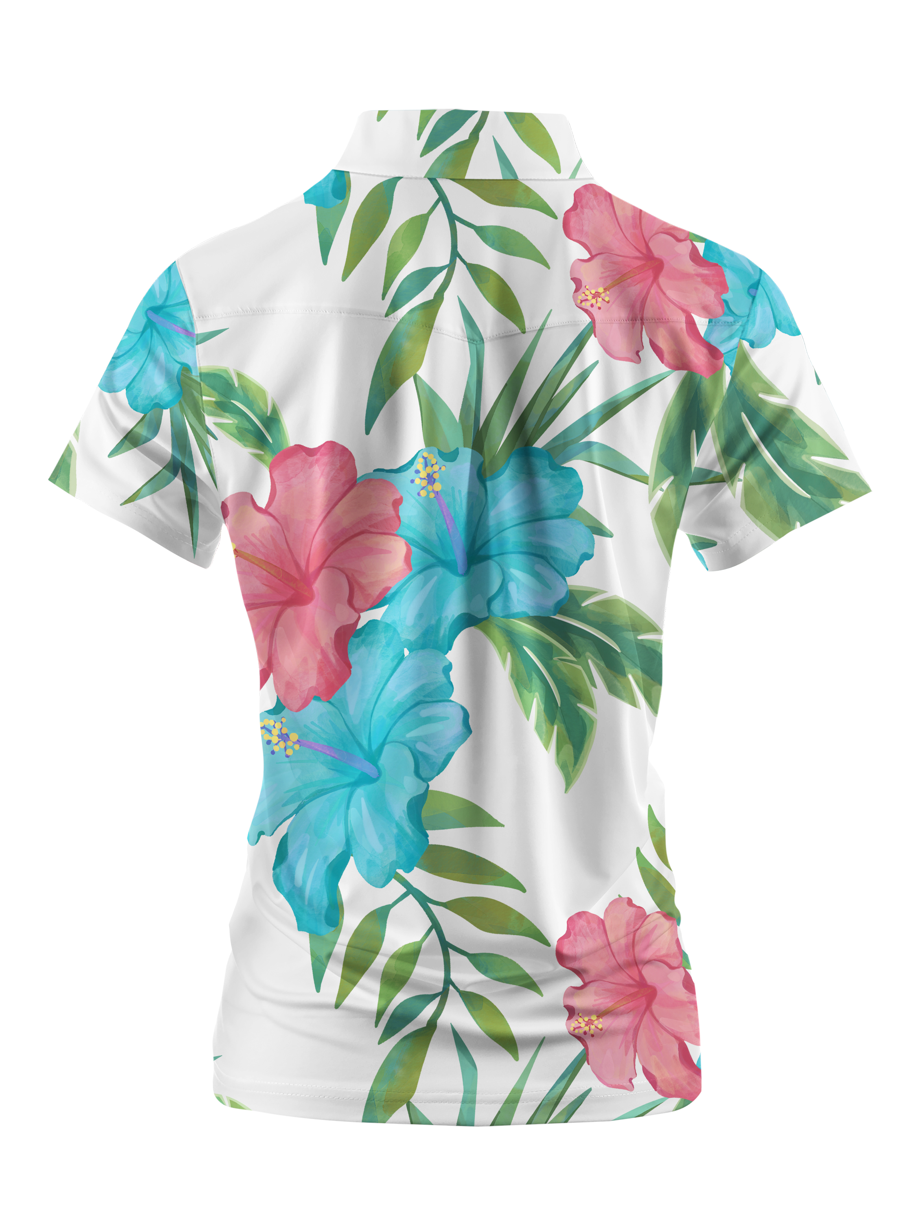Cherryswing Women's Tropical Garden Short Sleeve Golf Shirt