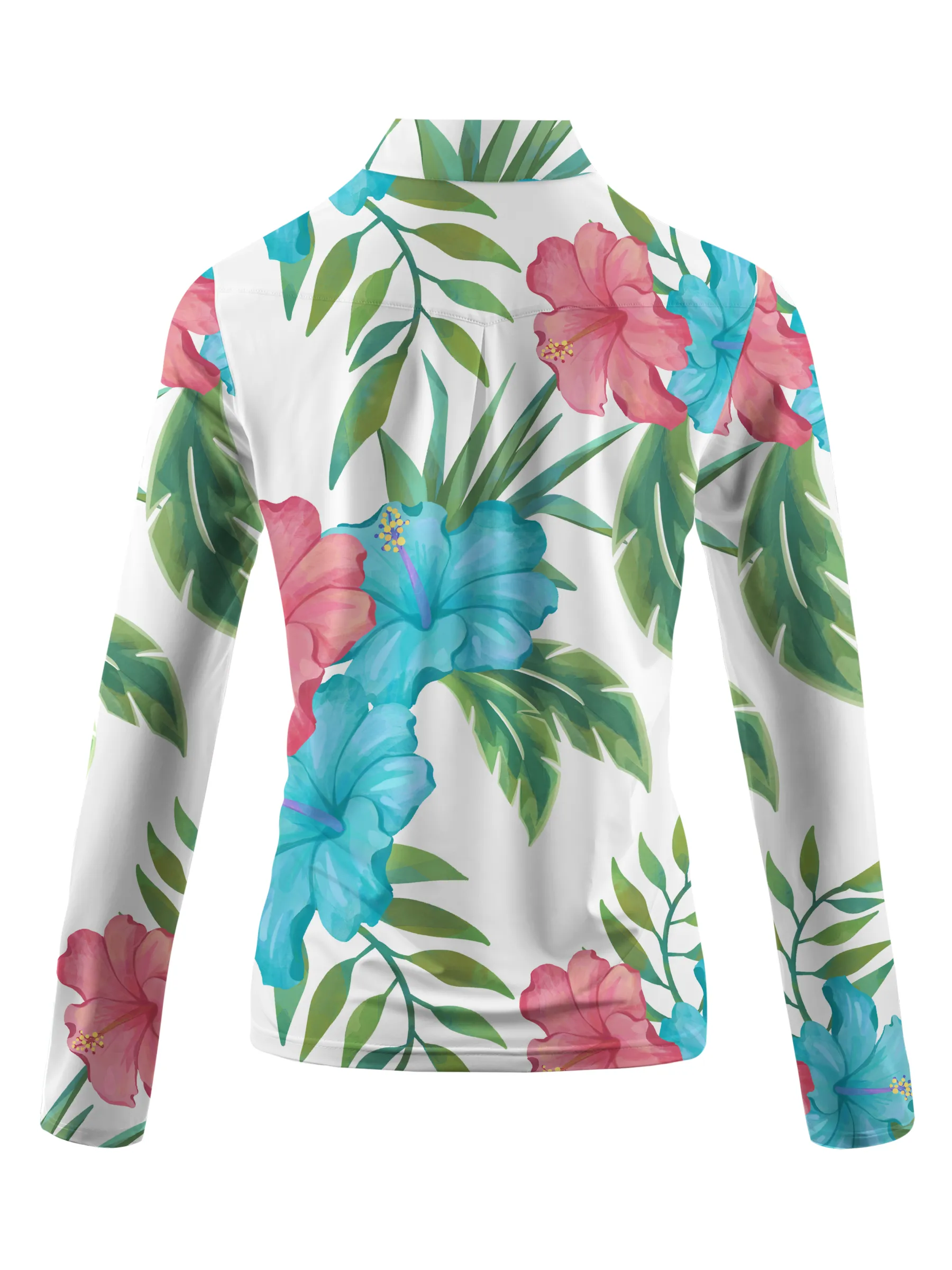 Cherryswing Women's Tropical Garden Long Sleeve Golf Shirt