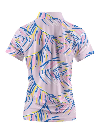 Cherryswing Women's Colorful Retreat Short Sleeve Golf Shirt