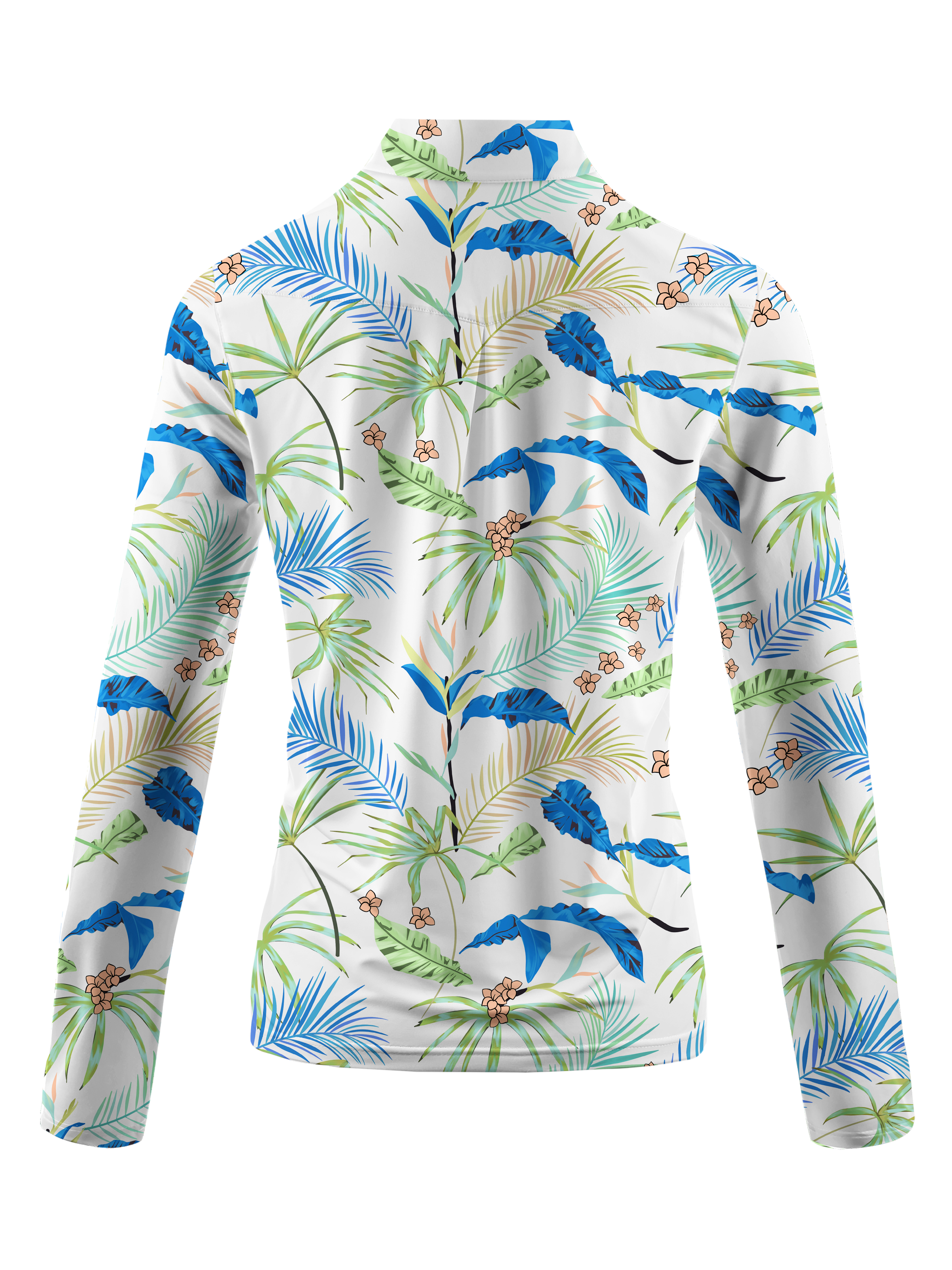 Cherryswing Women's Whimsy Palms Long Sleeve Golf Shirt
