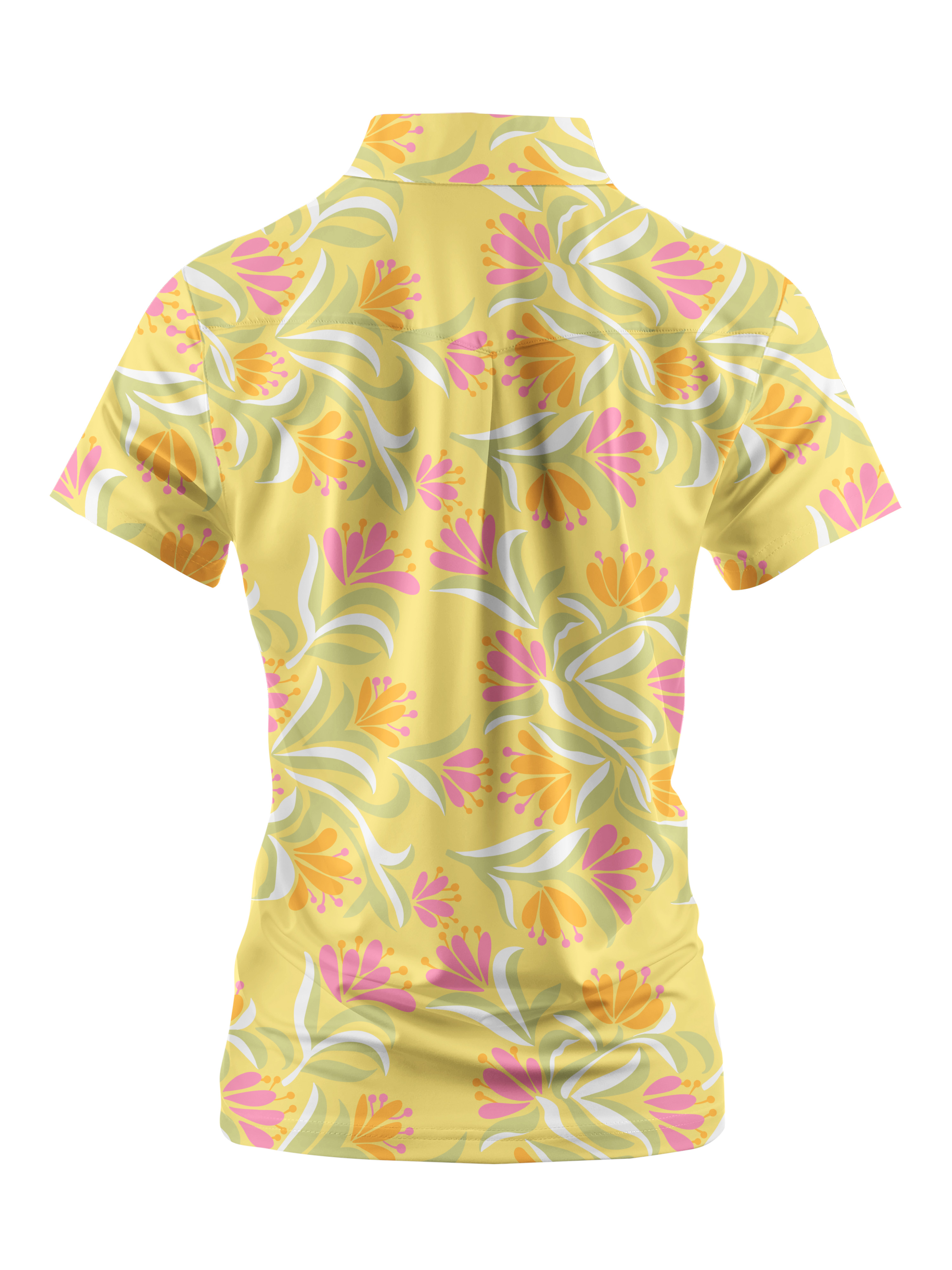 Cherryswing Women's Tropical Bloom Short Sleeve Golf Shirt
