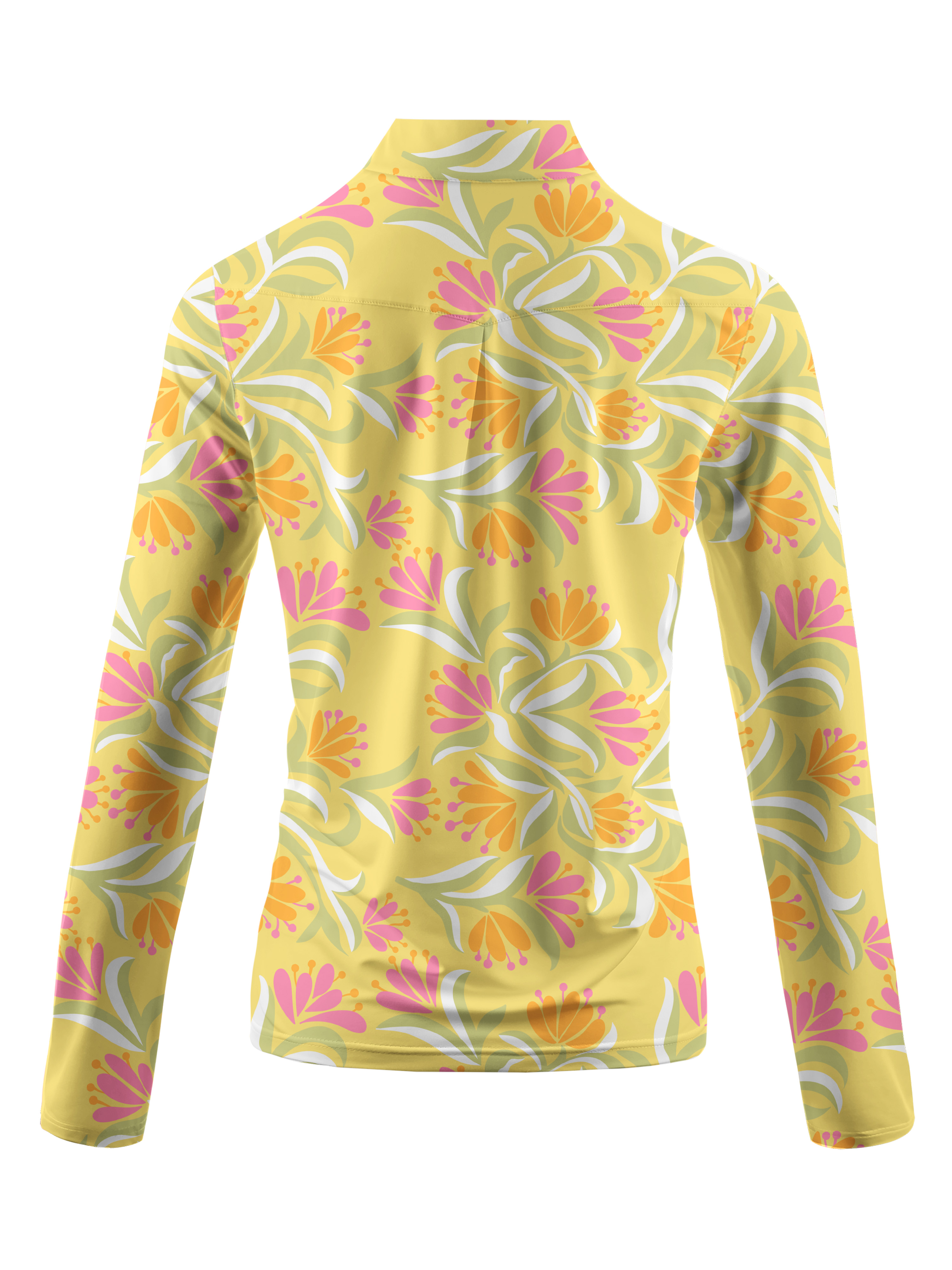 Cherryswing Women's Tropical Bloom Long Sleeve Golf Shirt