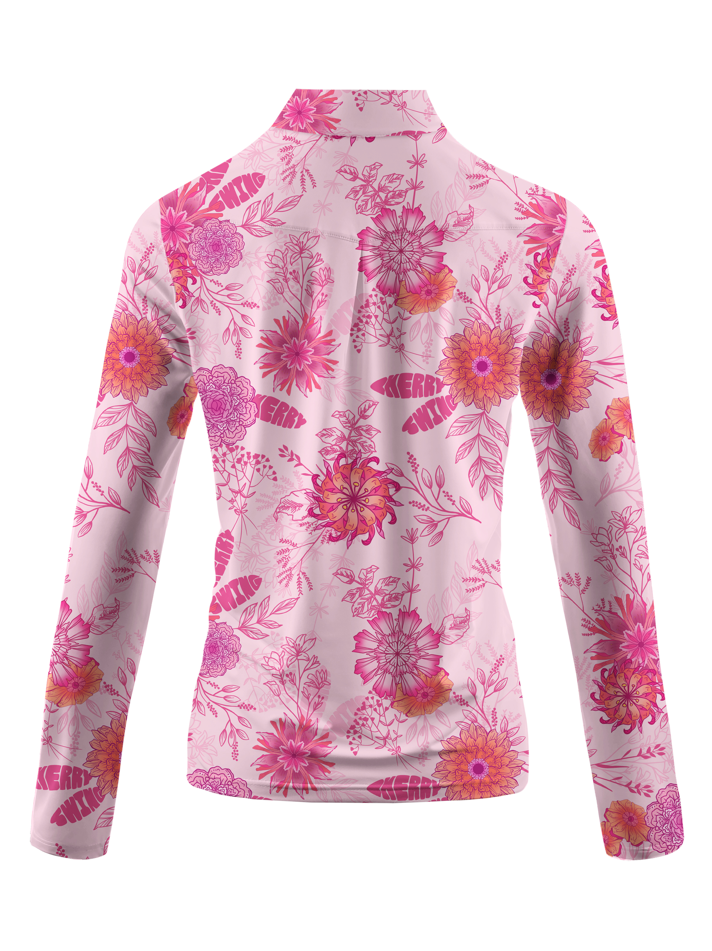 Cherryswing Women's Cherry Blossom Long Sleeve Golf Shirt