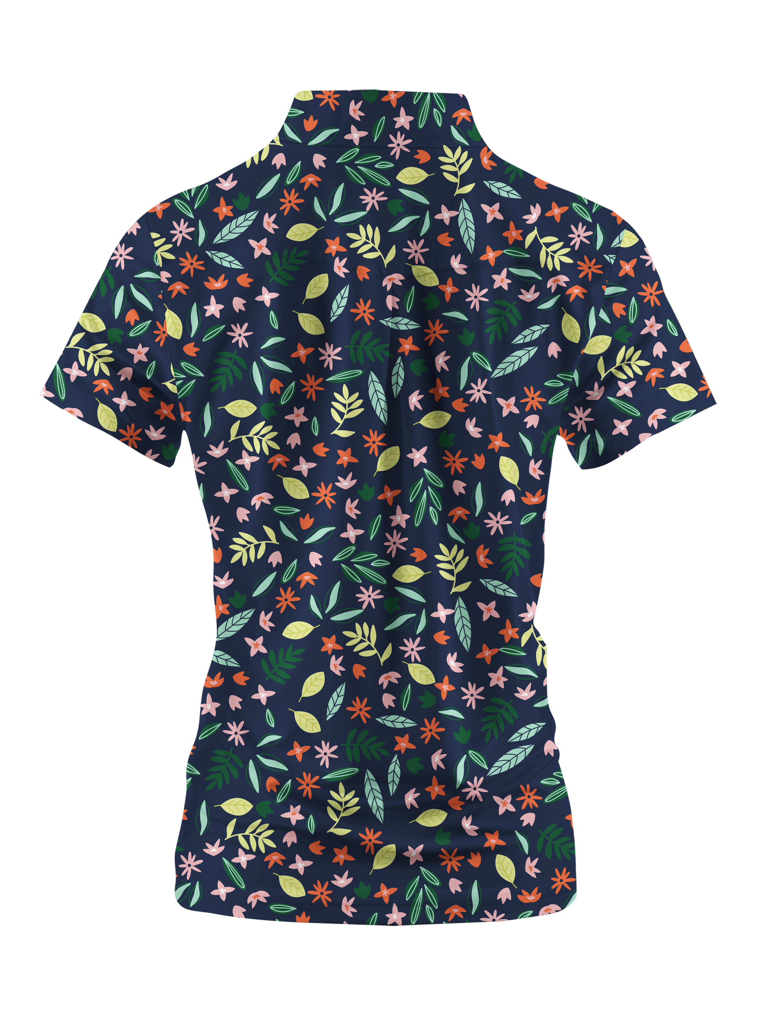 Cherryswing Women's Floral Print Short Sleeve Golf Shirt