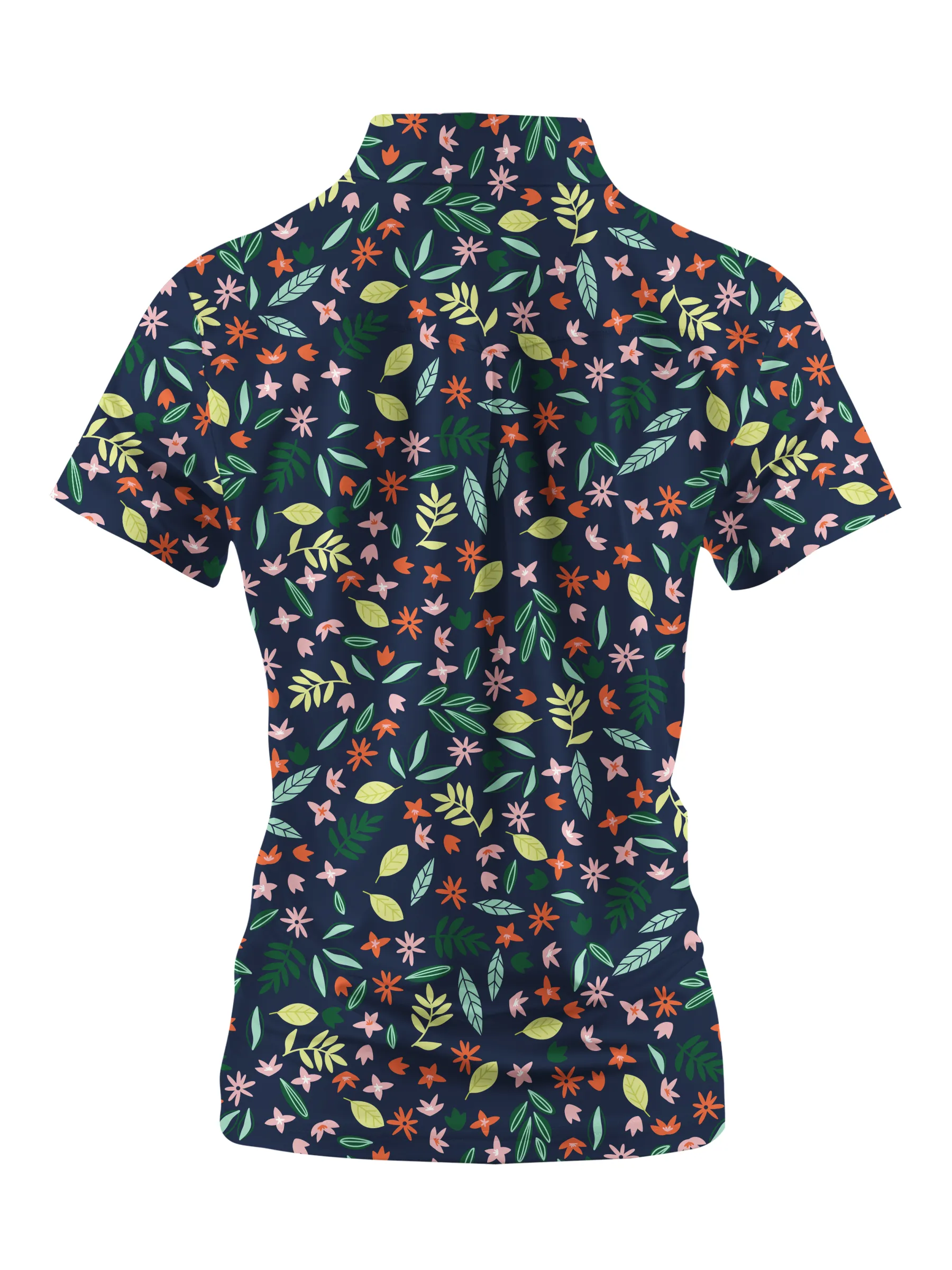 Cherryswing Women's Floral Print Short Sleeve Golf Shirt