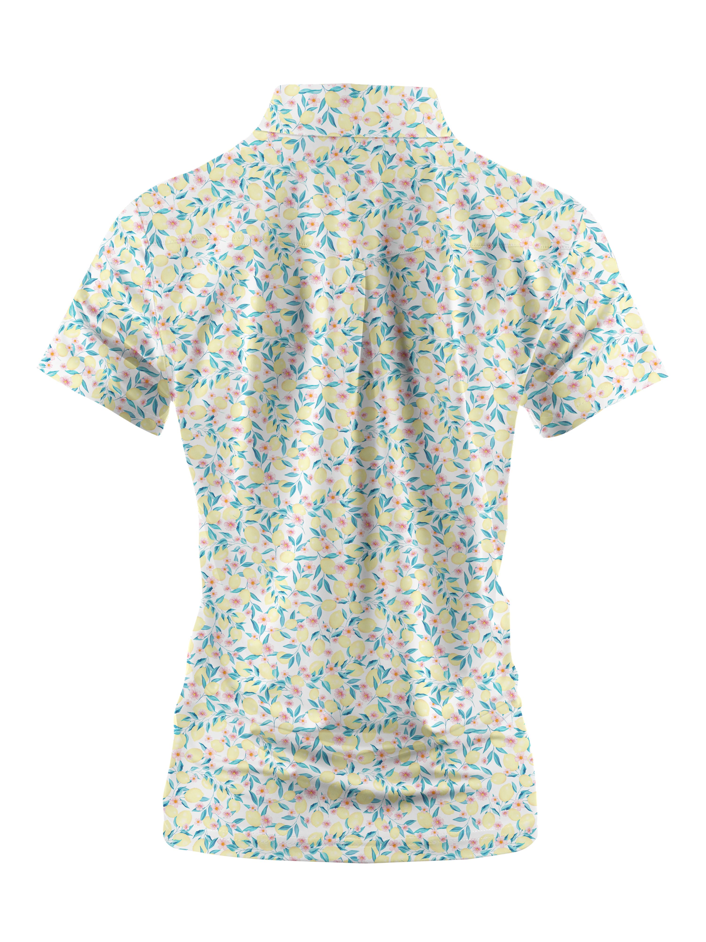 Cherryswing Women's Lemon Pattern Short Sleeve Golf Shirt