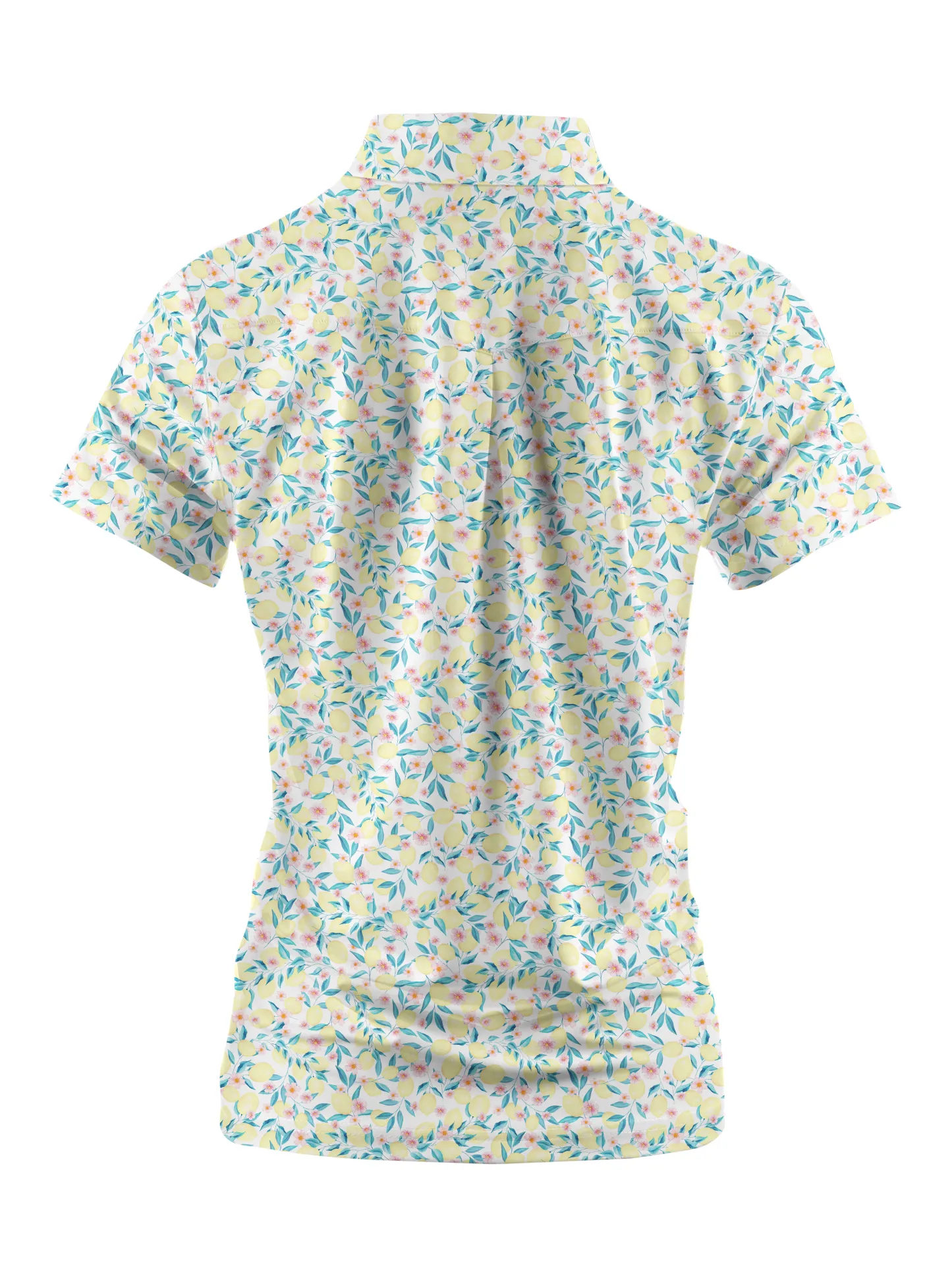 Cherryswing Women's Lemon Pattern Short Sleeve Golf Shirt