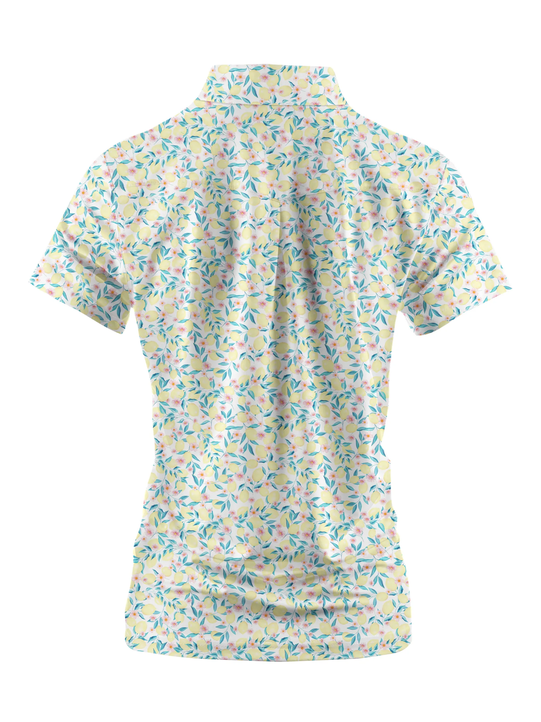 Cherryswing Women's Lemon Pattern Short Sleeve Golf Shirt