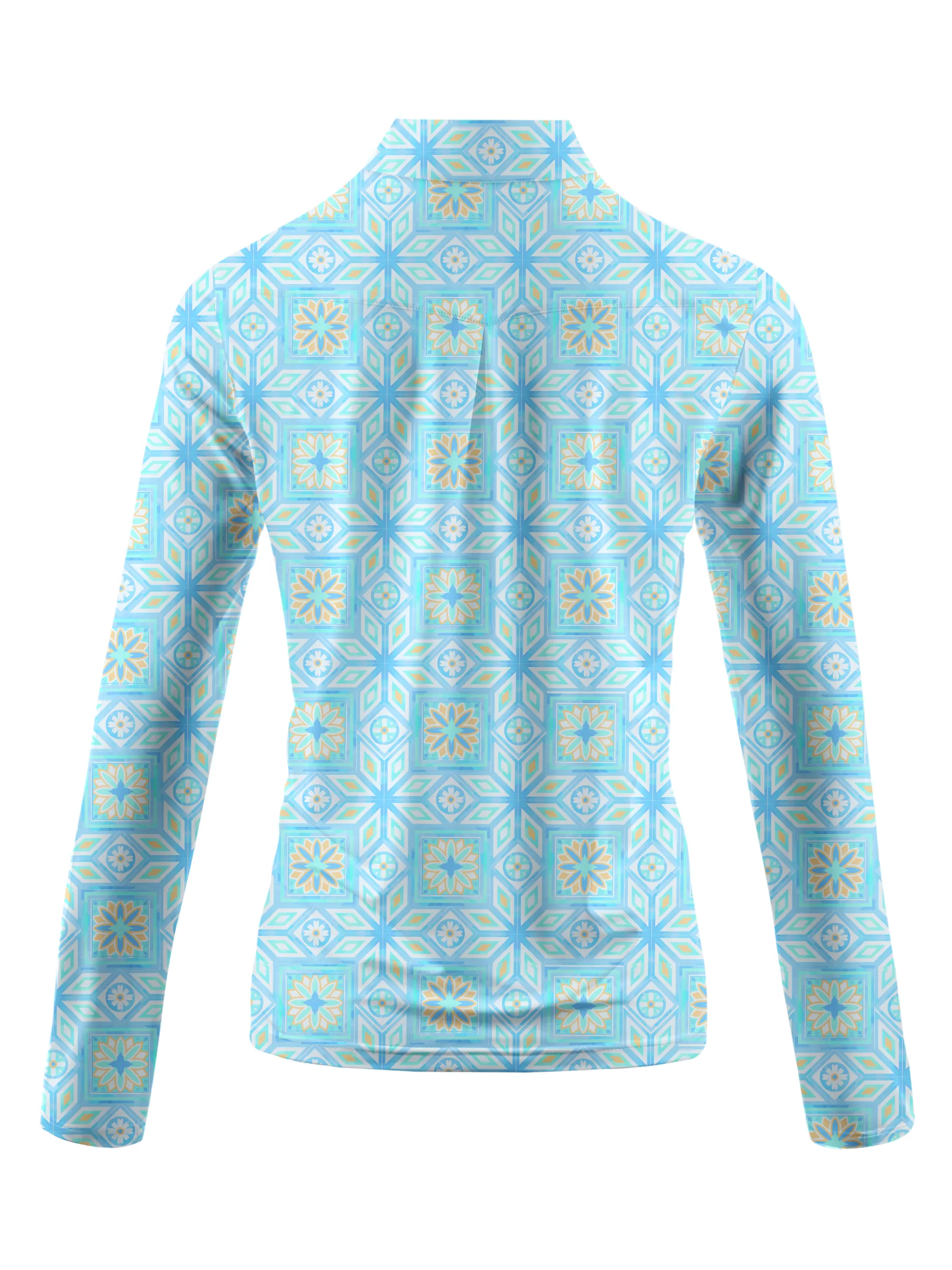 Cherryswing Women's Elegance Mosaic Long Sleeve Golf Shirt