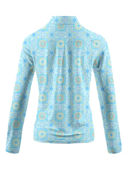 Cherryswing Women's Elegance Mosaic Long Sleeve Golf Shirt